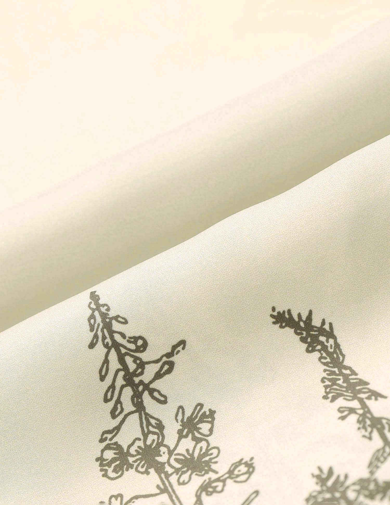 Floral Printed Relaxed Fit Shirt Off White - U.S. POLO ASSN. | Large