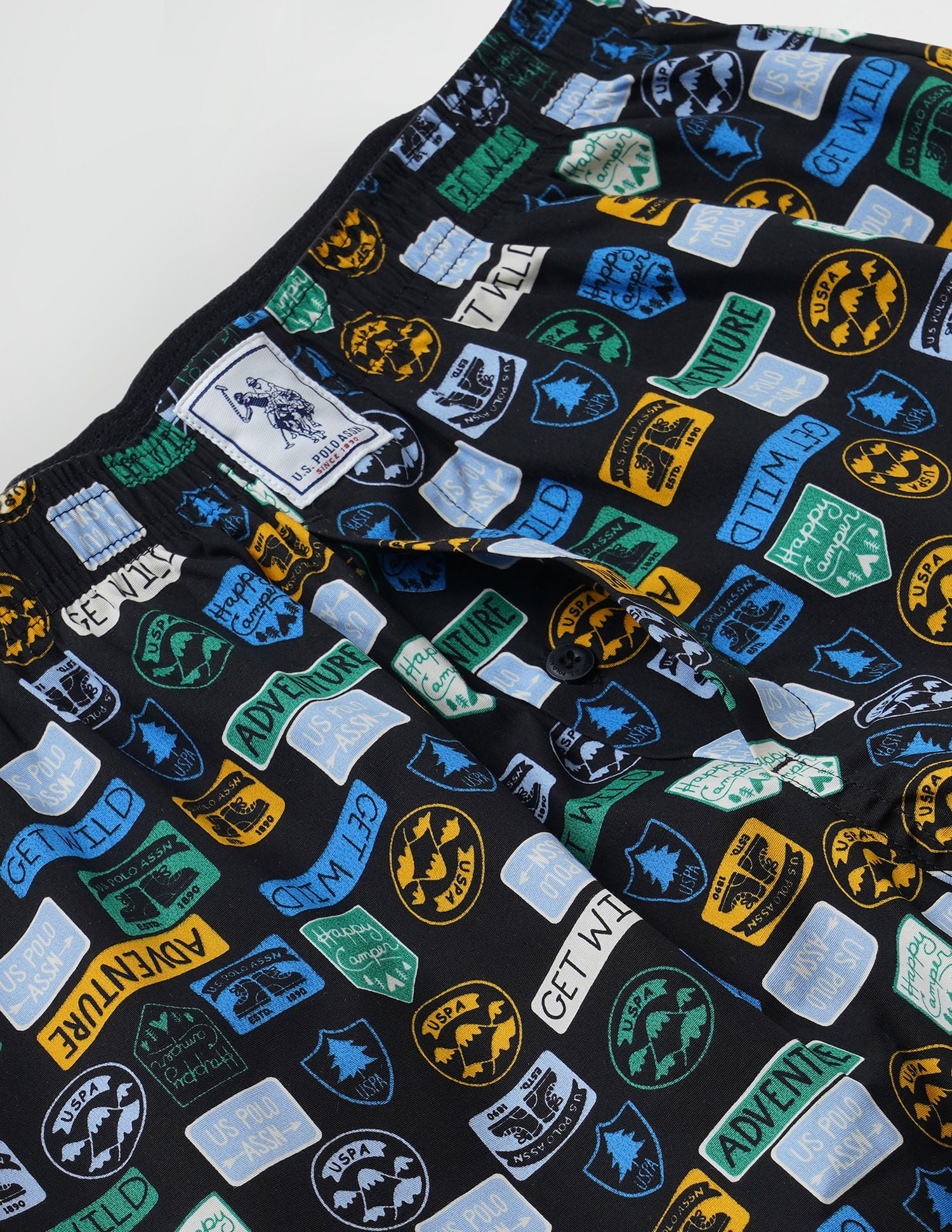 Graphic Print Cotton I657 Boxers - Pack Of 1 Black - U.S. POLO ASSN. | Large