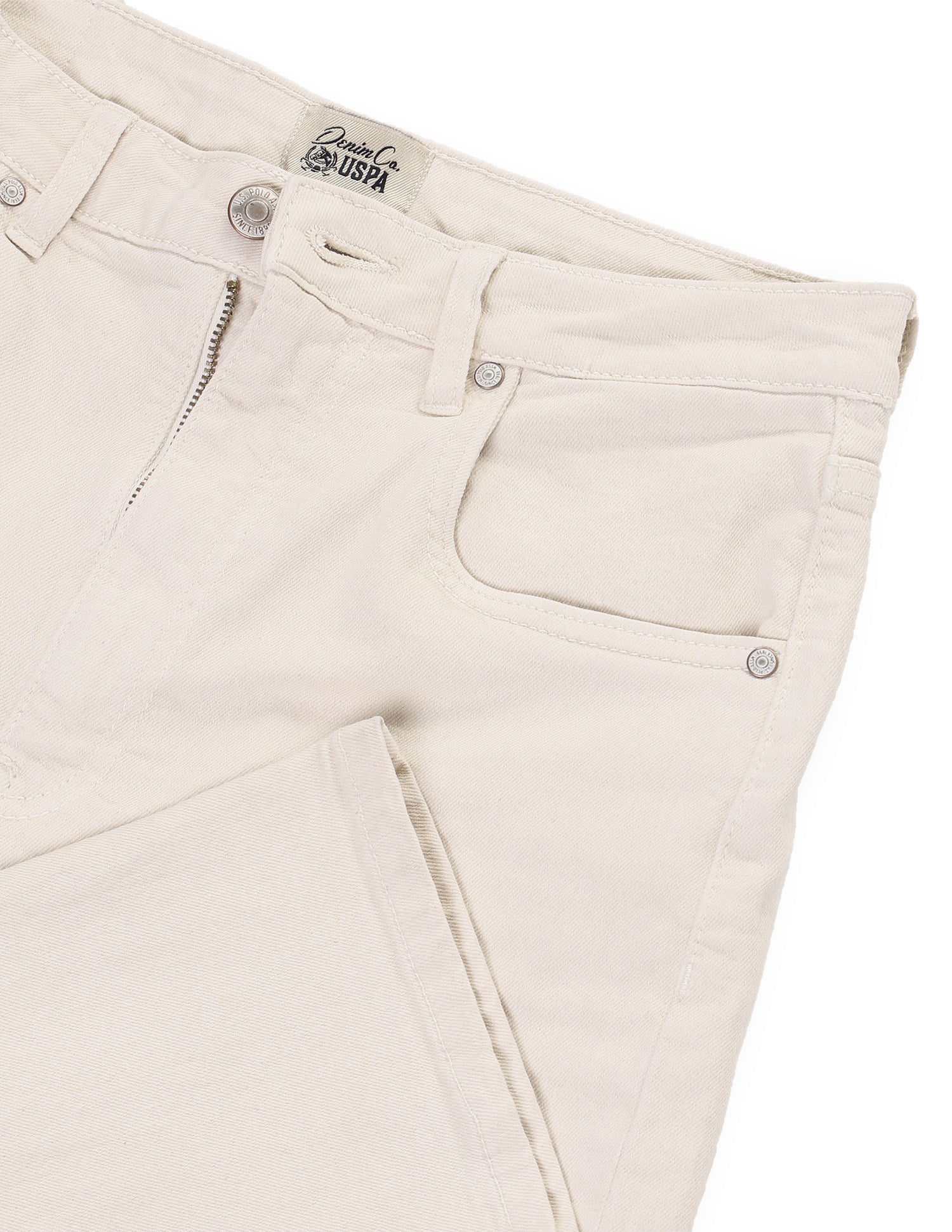 High Rise Bootcut Fit Jeans Ecru - U.S. Polo Assn. India | Large