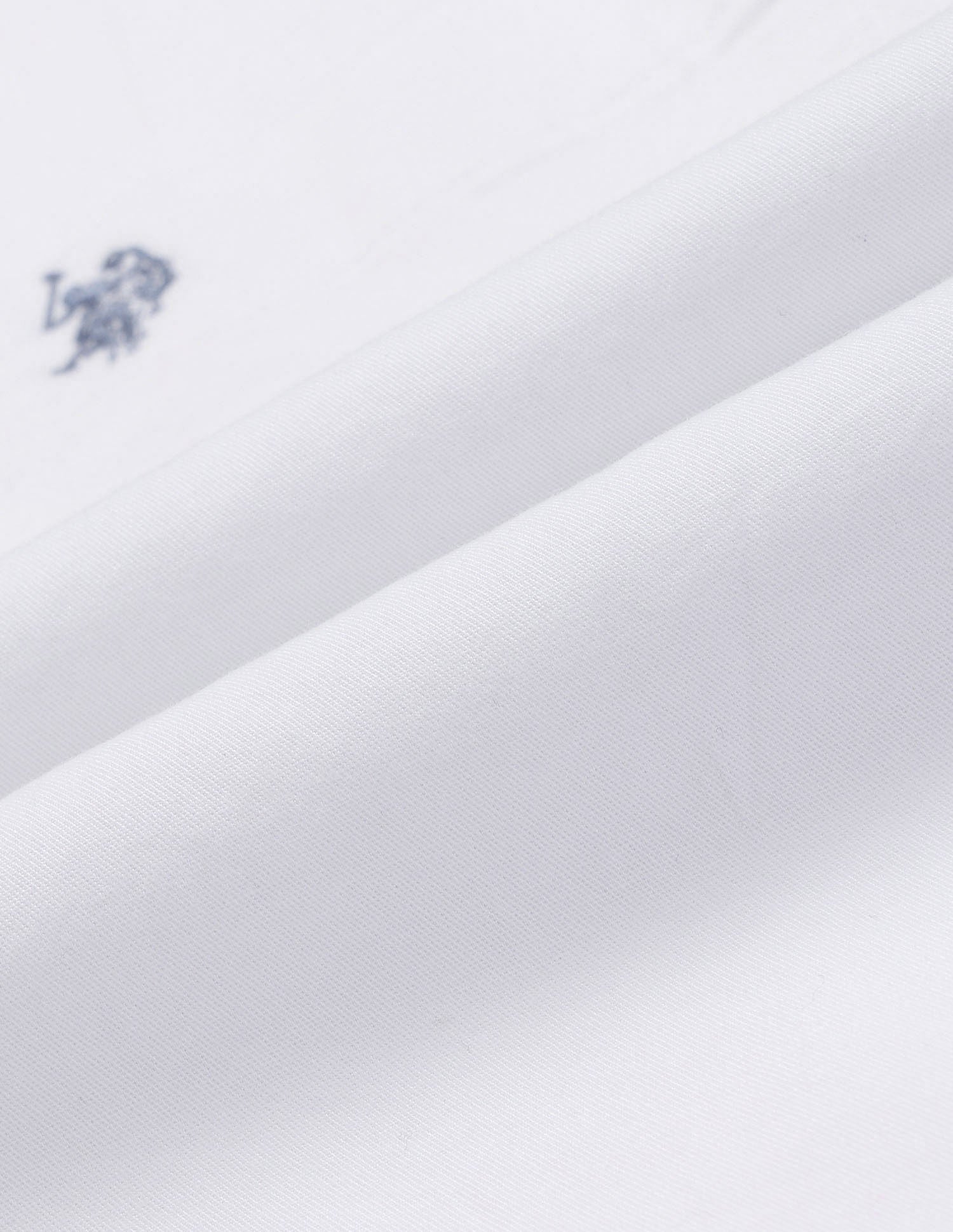 Regular Fit Twill Solid Shirt White - U.S. Polo Assn. India | Large