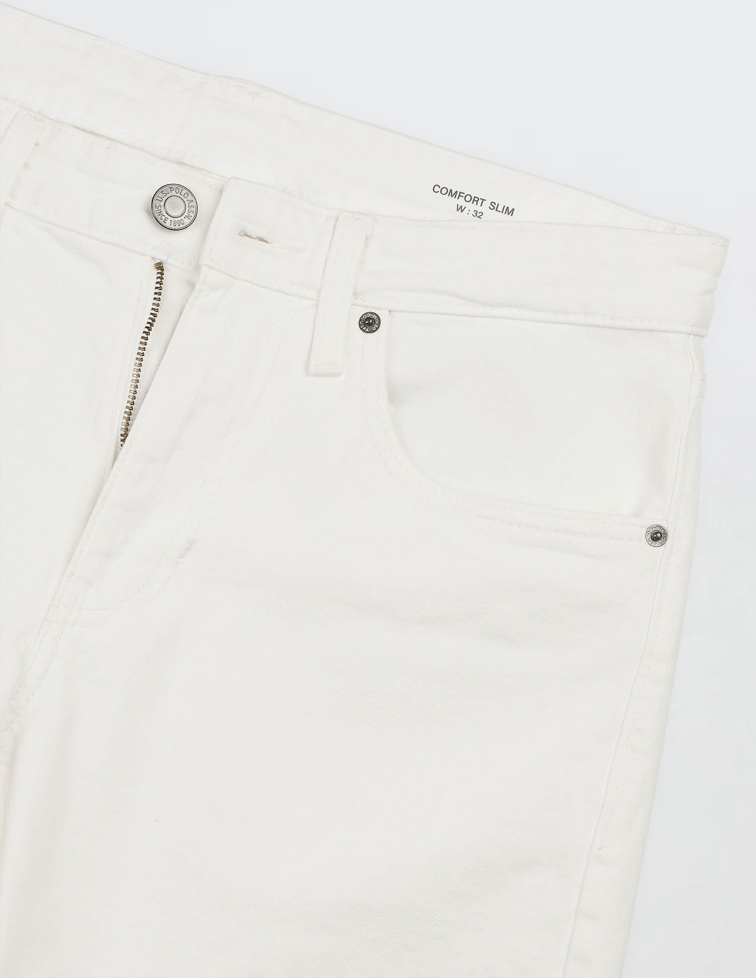 Solid Relaxed Fit Shorts White - U.S. Polo Assn. India | Large