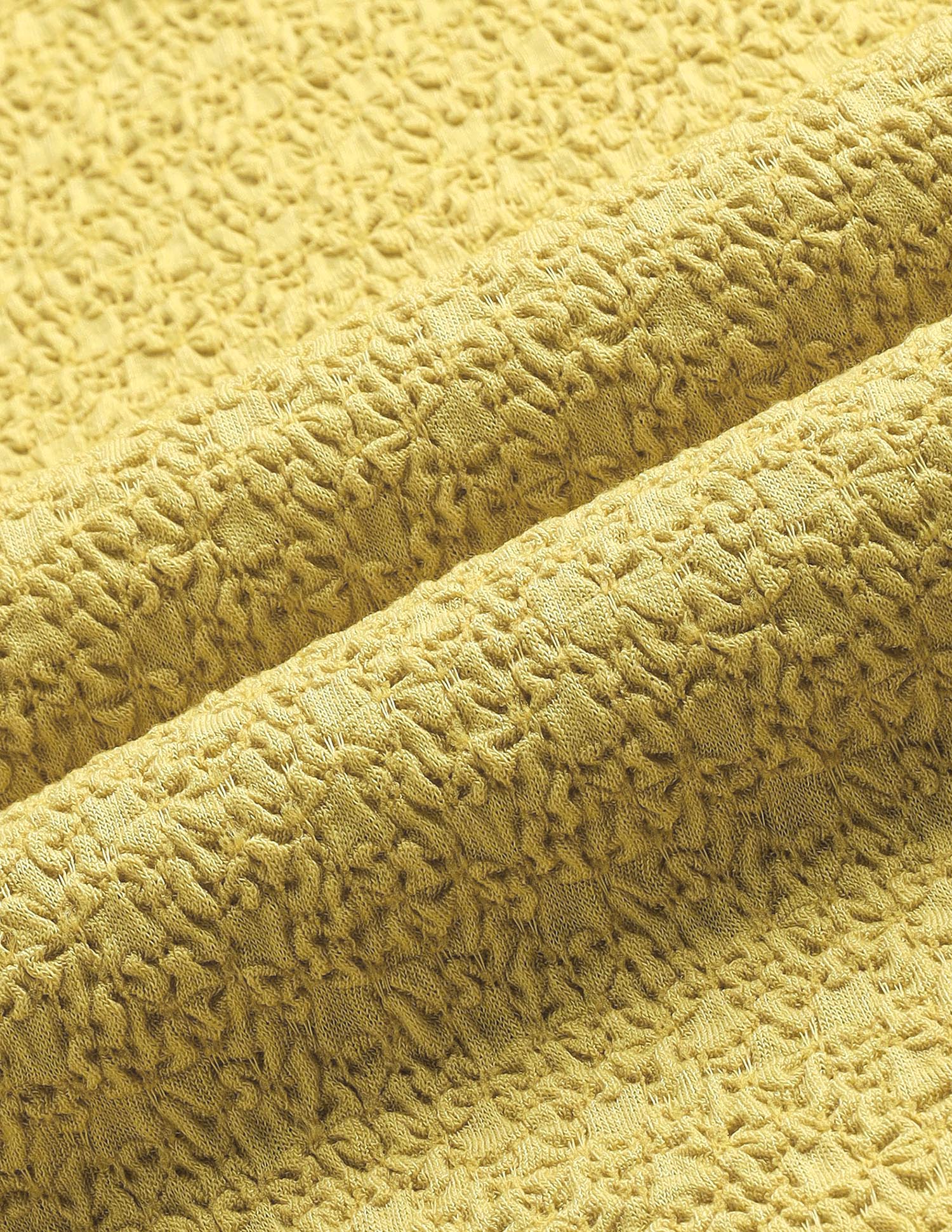 Textured Fitted Midi T-Shirt Dress Mustard - U.S. Polo Assn. India | Large