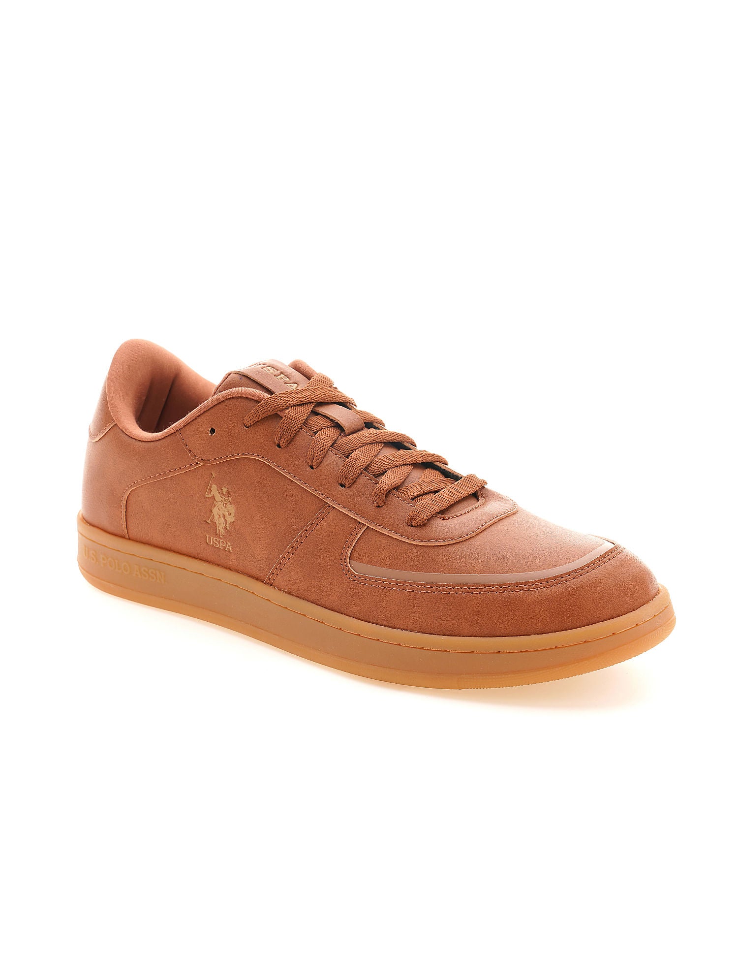 Men Reiner Tan Retro Court Sneakers Tan - U.S. POLO ASSN. | Large