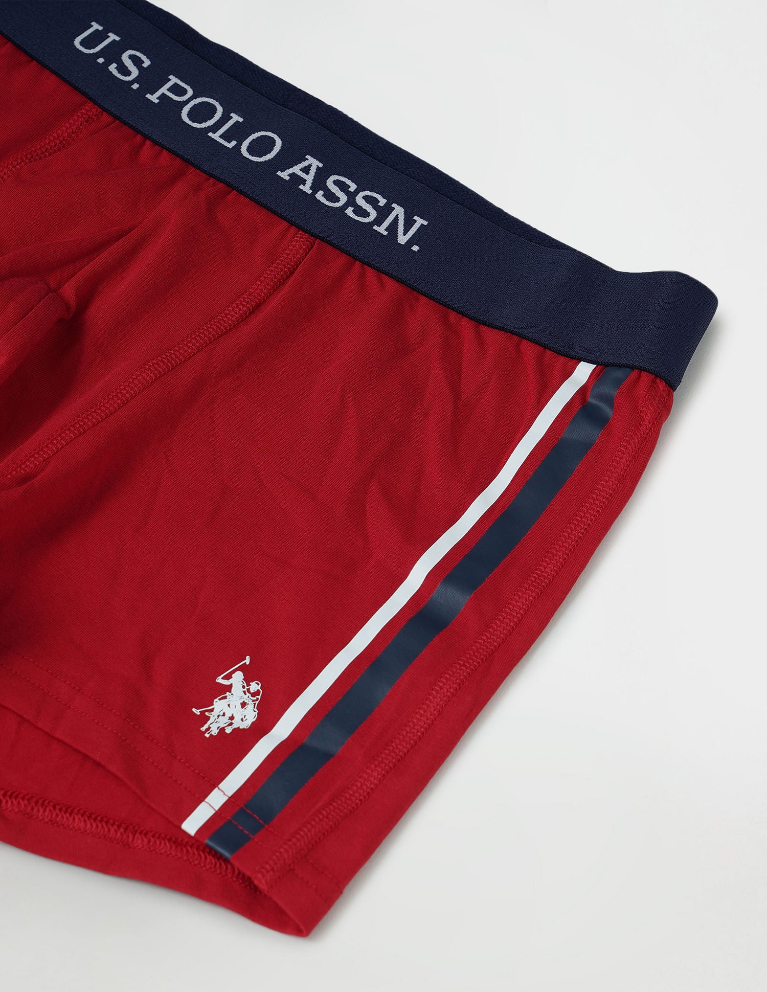 Signature Stripe Antibacterial ET001 Trunks - Pack Of 1 Red - U.S. POLO ASSN. | Large