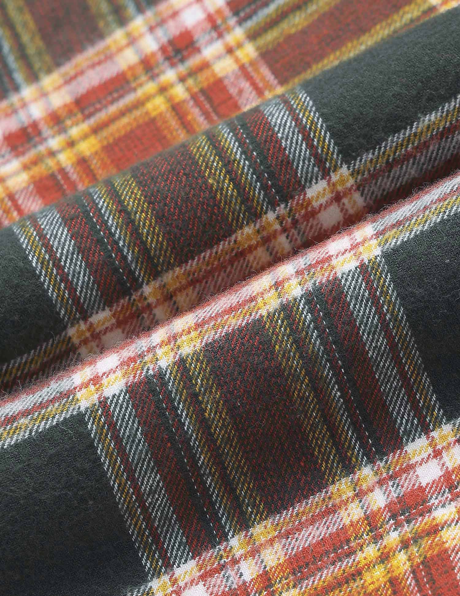 Boys Plaid Checked Twill Shirt Orange - U.S. POLO ASSN. | Large