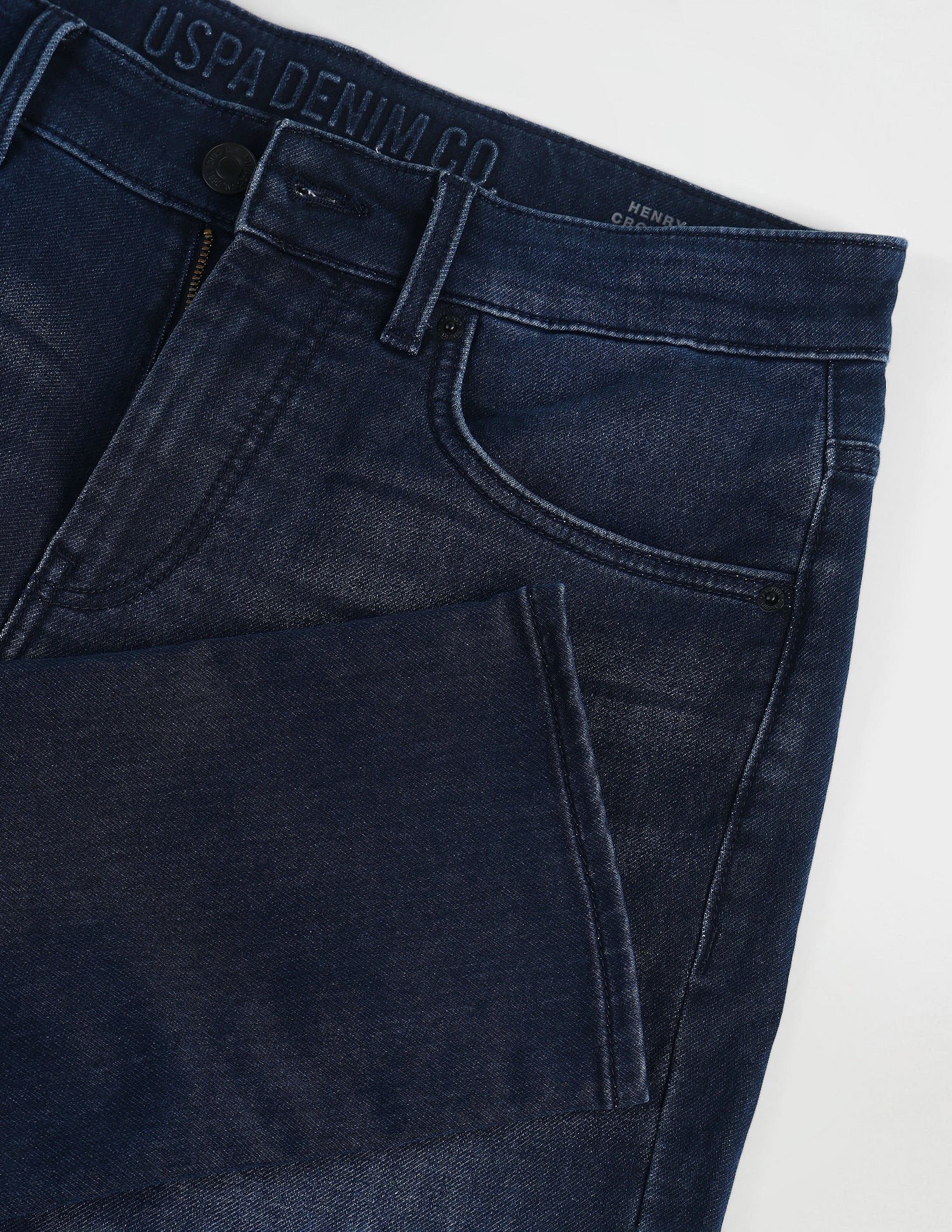 Henry Tapered Cropped Fit Blue Jeans Dark-Blue - U.S. Polo Assn. India | Large