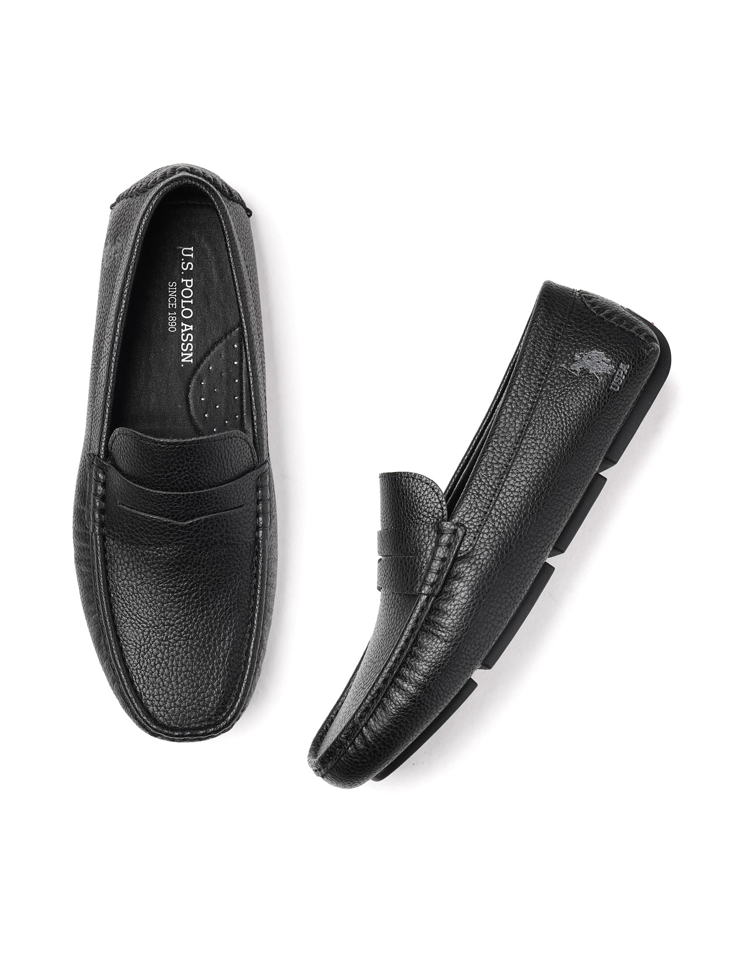 Men Kiger Textured Loafer Black - U.S. POLO ASSN. | Large