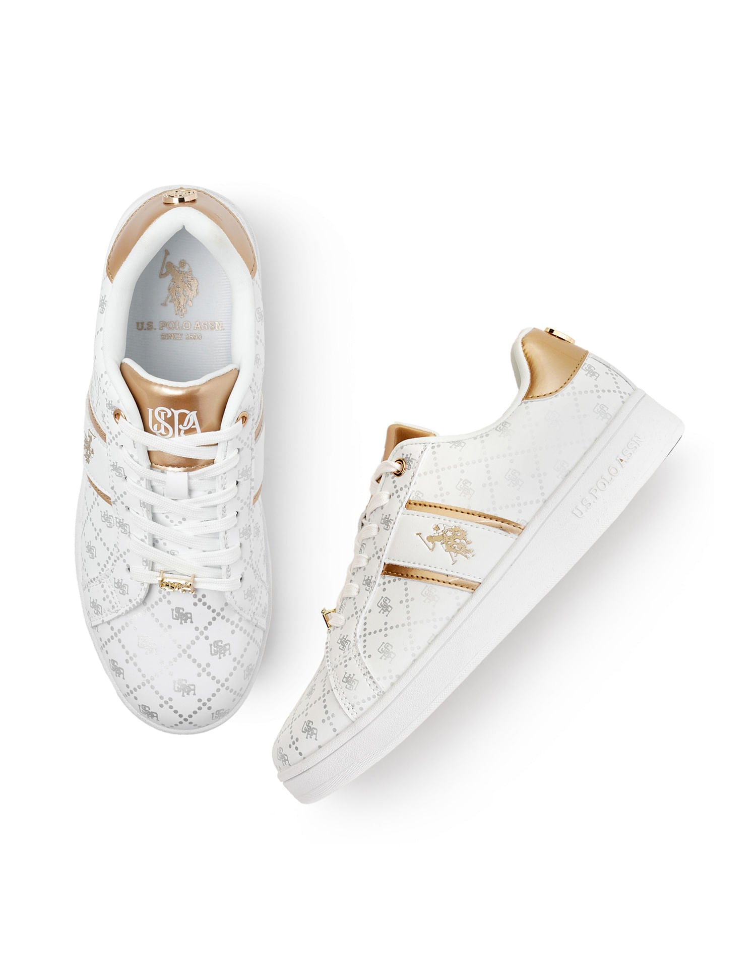 Women Logo Harriet 2.0 Sneakers White - U.S. Polo Assn. India | Large