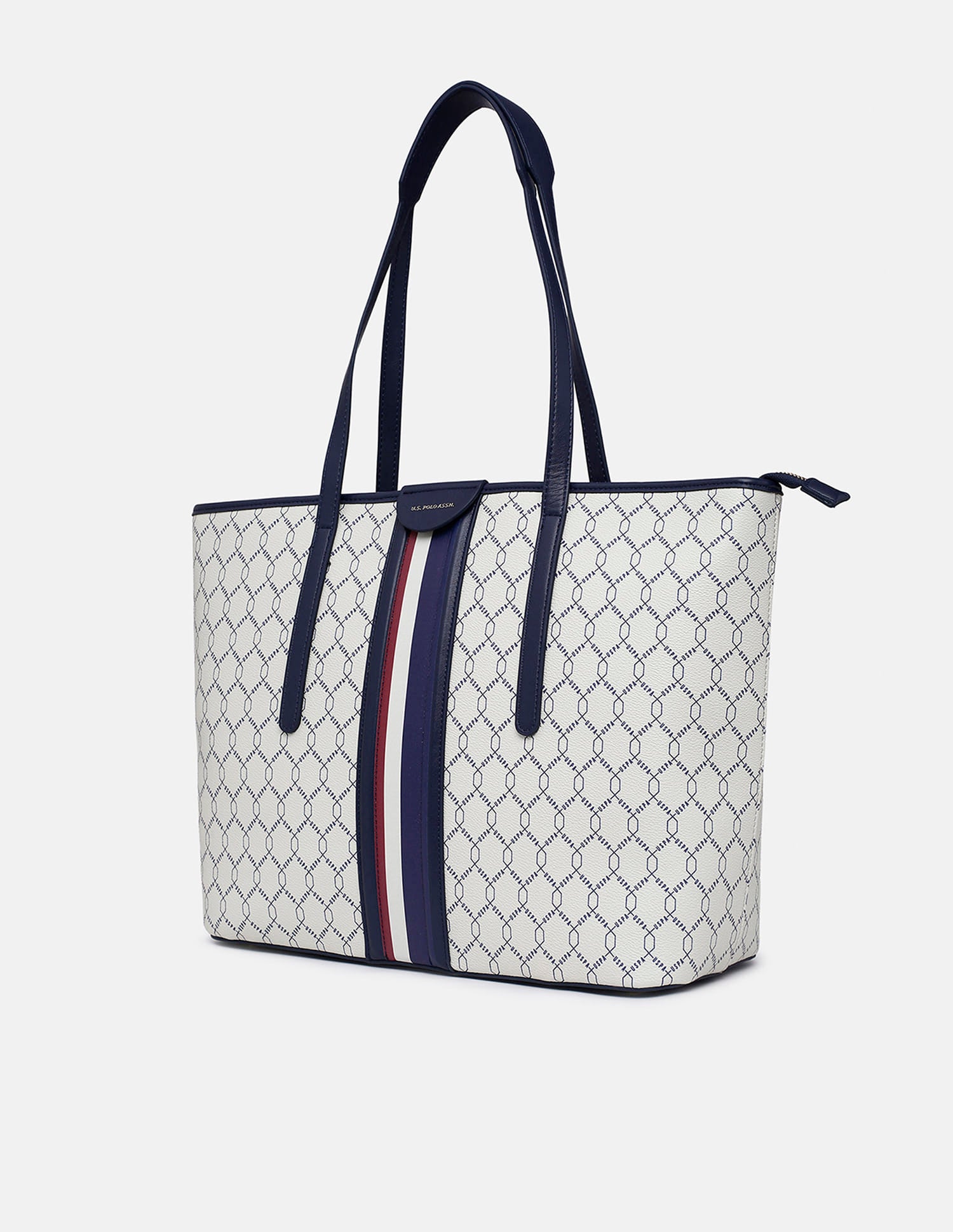 Cami Monogram Tote Bag Navy - U.S. Polo Assn. India | Large