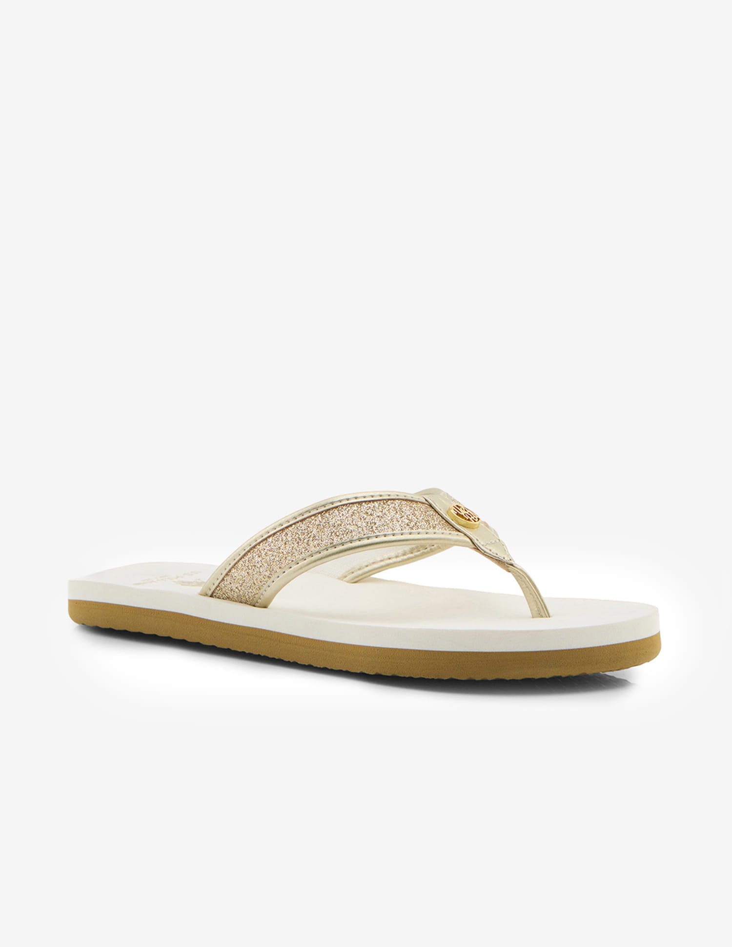 Kirei Glitter Flip Flops Beige - U.S. Polo Assn. India | Large