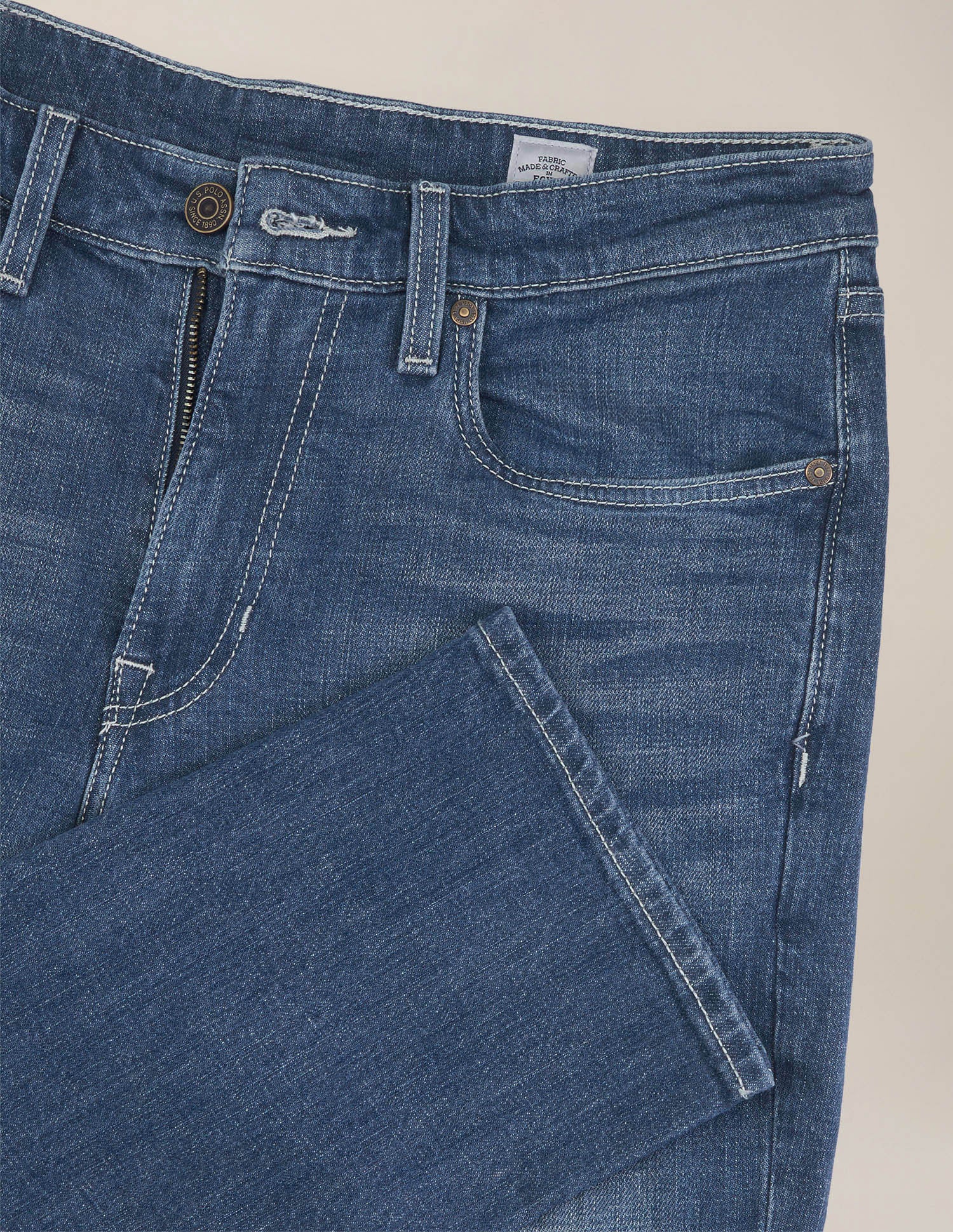 Harold Slim Straight Fit Blue Jeans Blue - U.S. Polo Assn. India | Large