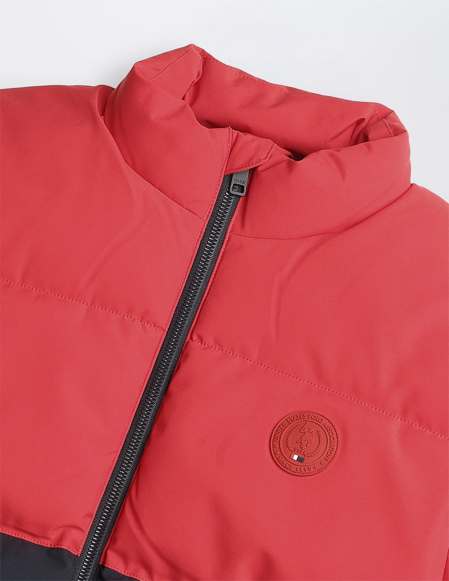 Colour Blocked Regular Fit Puffer Jacket Navy - U.S. Polo Assn. India | Large