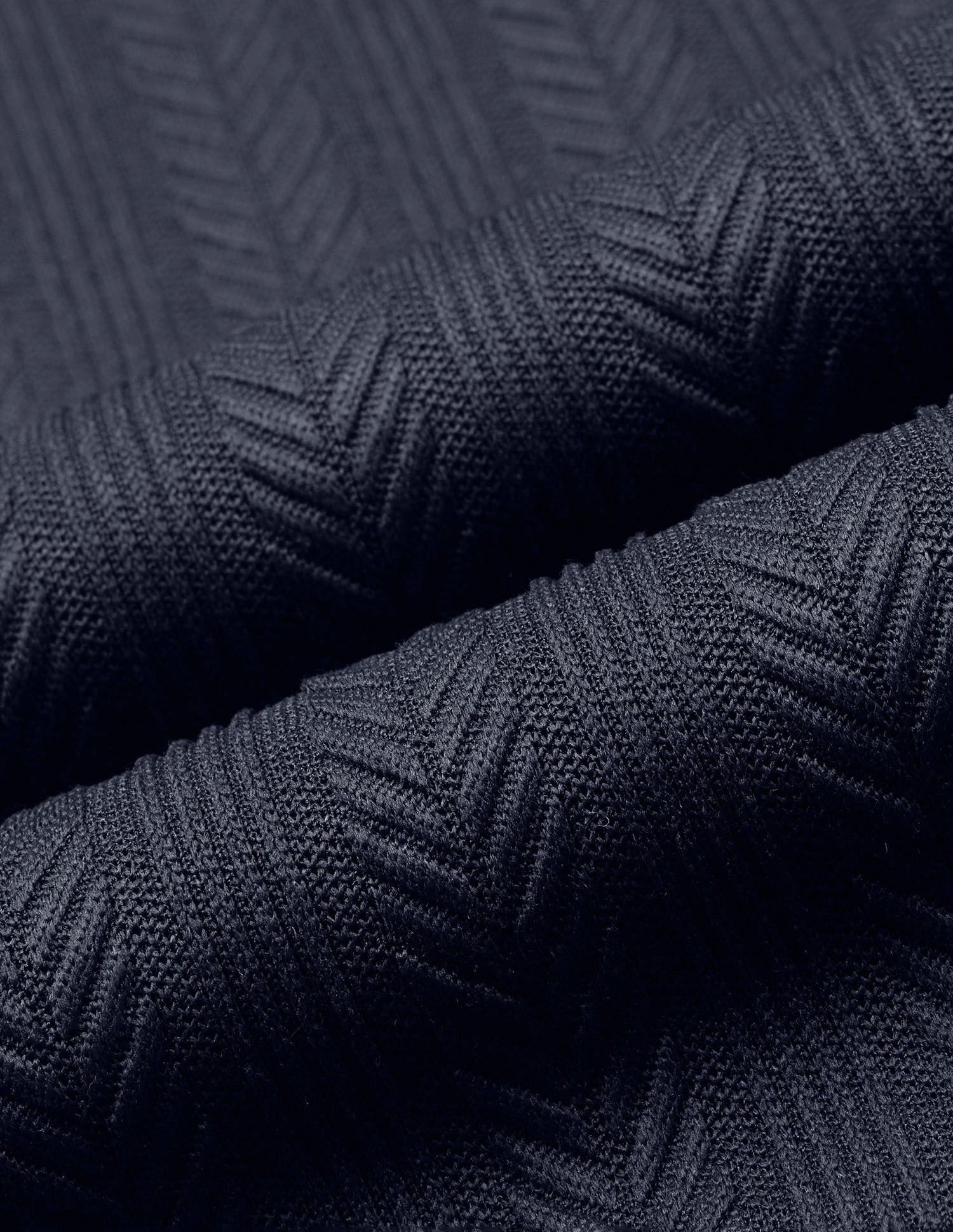 Textured Chevron Regular Fit Polo Shirt Navy - U.S. Polo Assn. India | Large