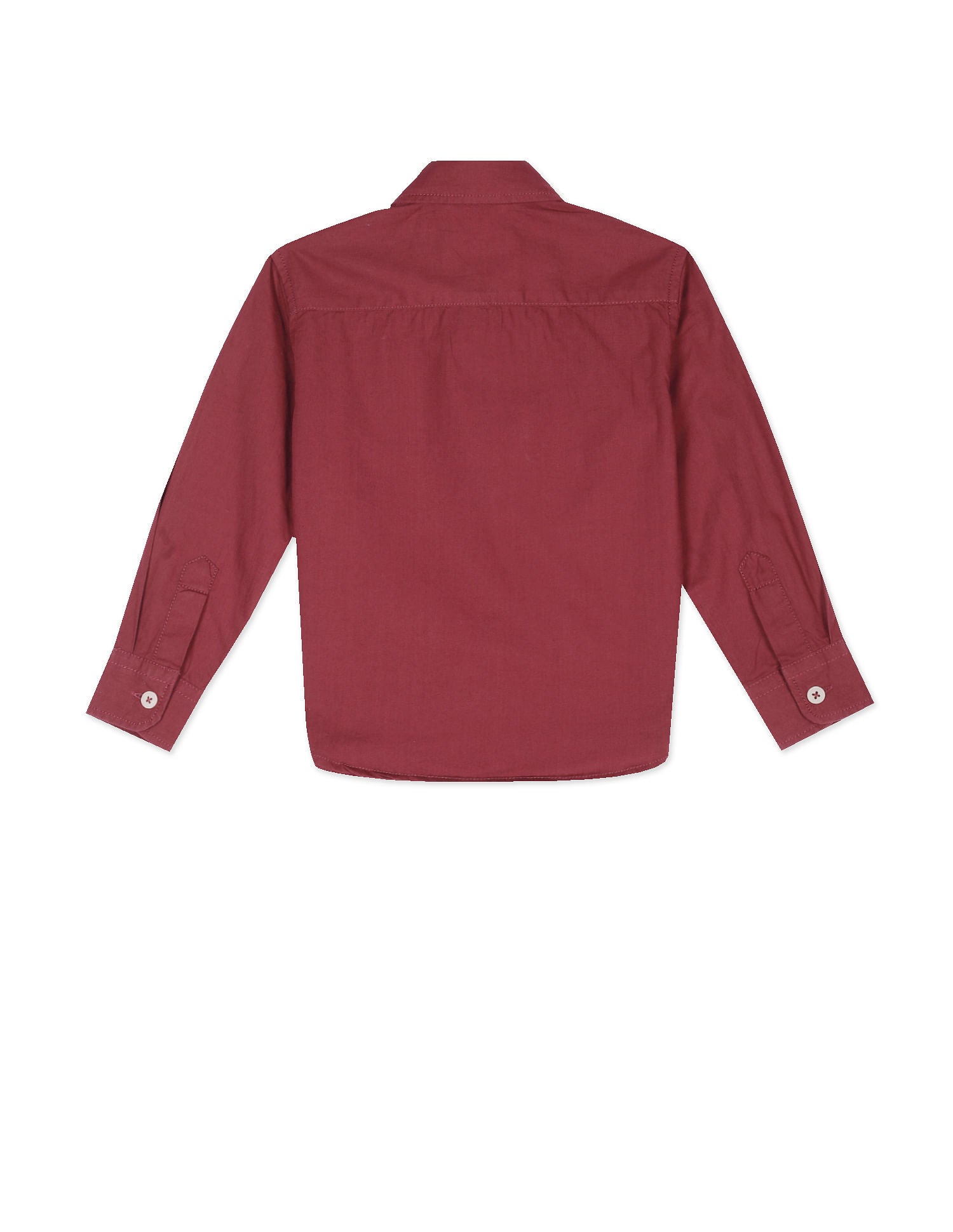 Rounded Cuff Solid Shirt Maroon - U.S. Polo Assn. India | Large