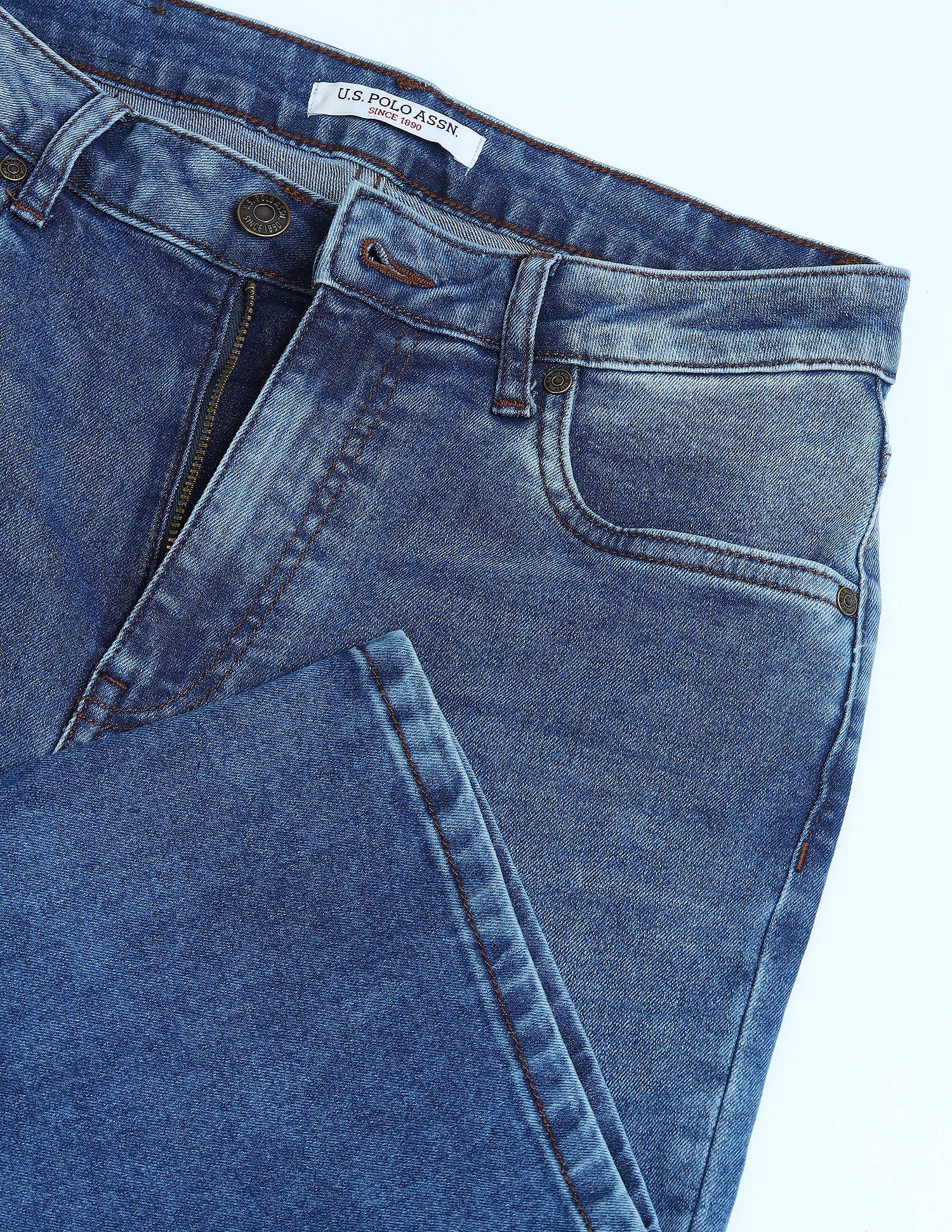 High Rise Wide Leg Jeans Me. Blue - U.S. POLO ASSN. | Large