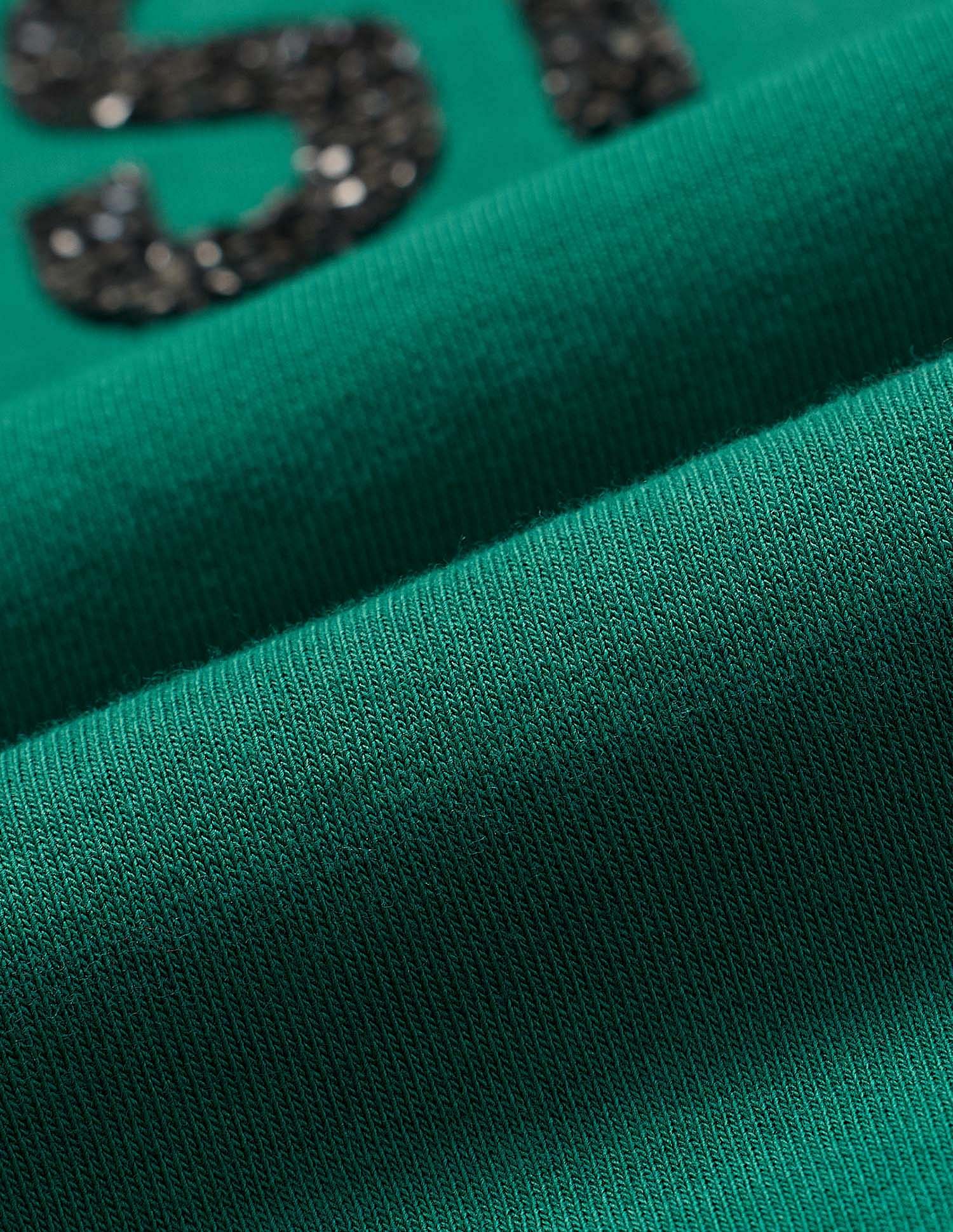 Drop Shoulder Tipped Sweatshirt Dark Green - U.S. POLO ASSN. | Large