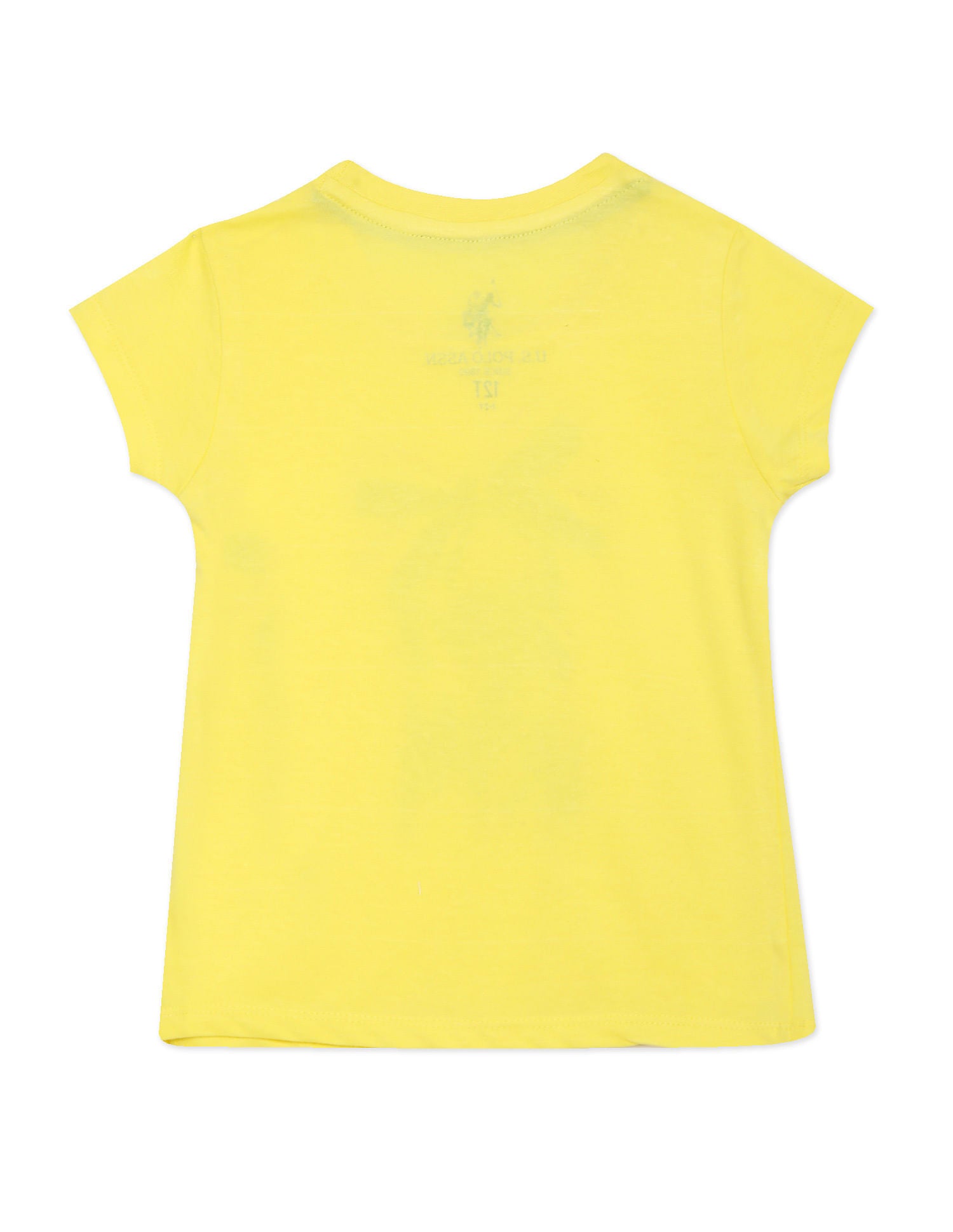 Crew Neck Graphic Print T-Shirt Yellow - U.S. POLO ASSN. | Large