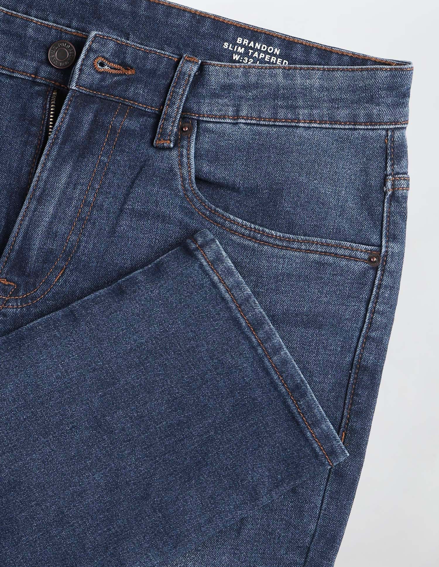 Brandon Slim Tapered Fit Blue Jeans Blue - U.S. POLO ASSN. | Large