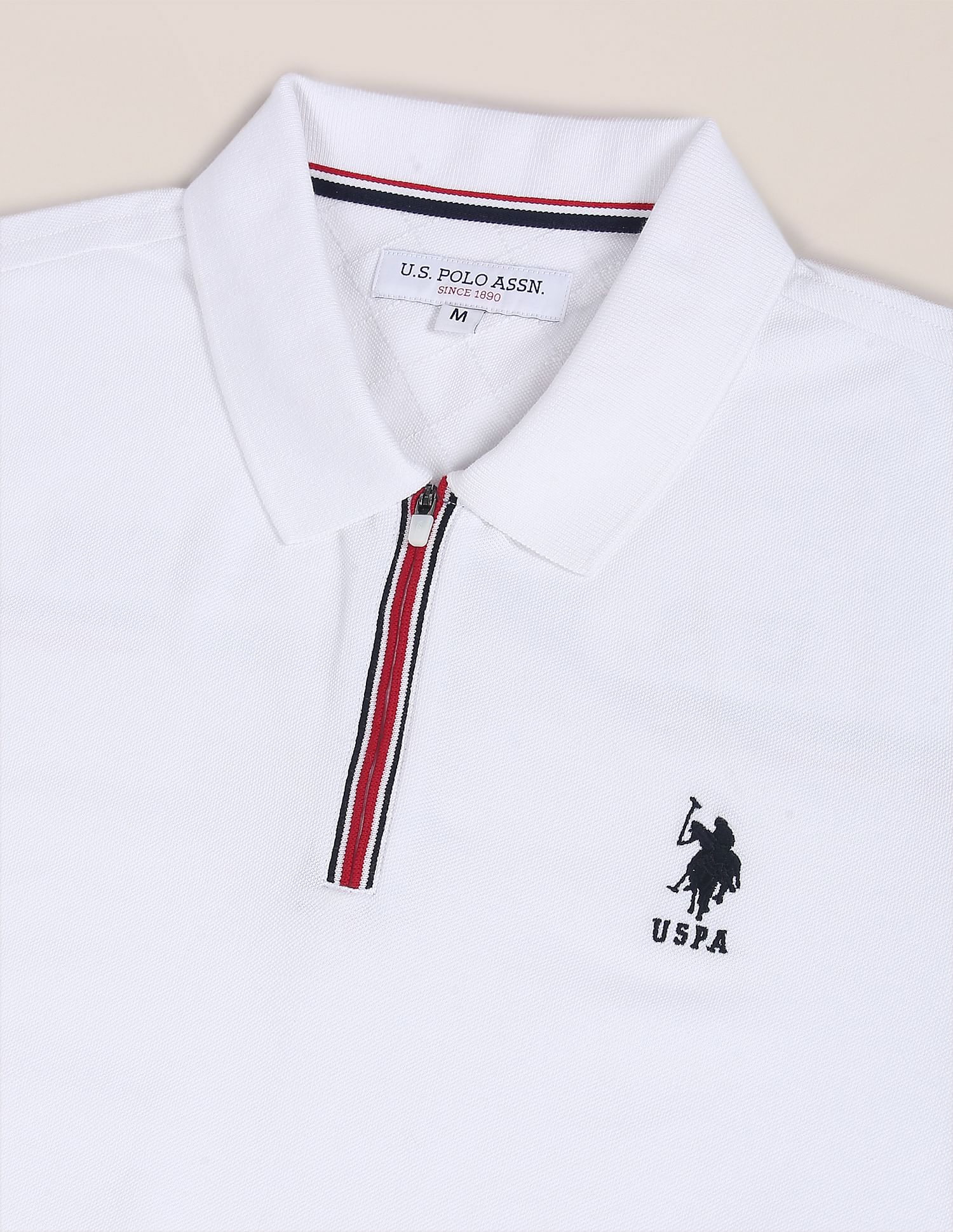 Uspa Polo Club Uspa Online Store Zipper Cotton Polo Shirt - Main Image