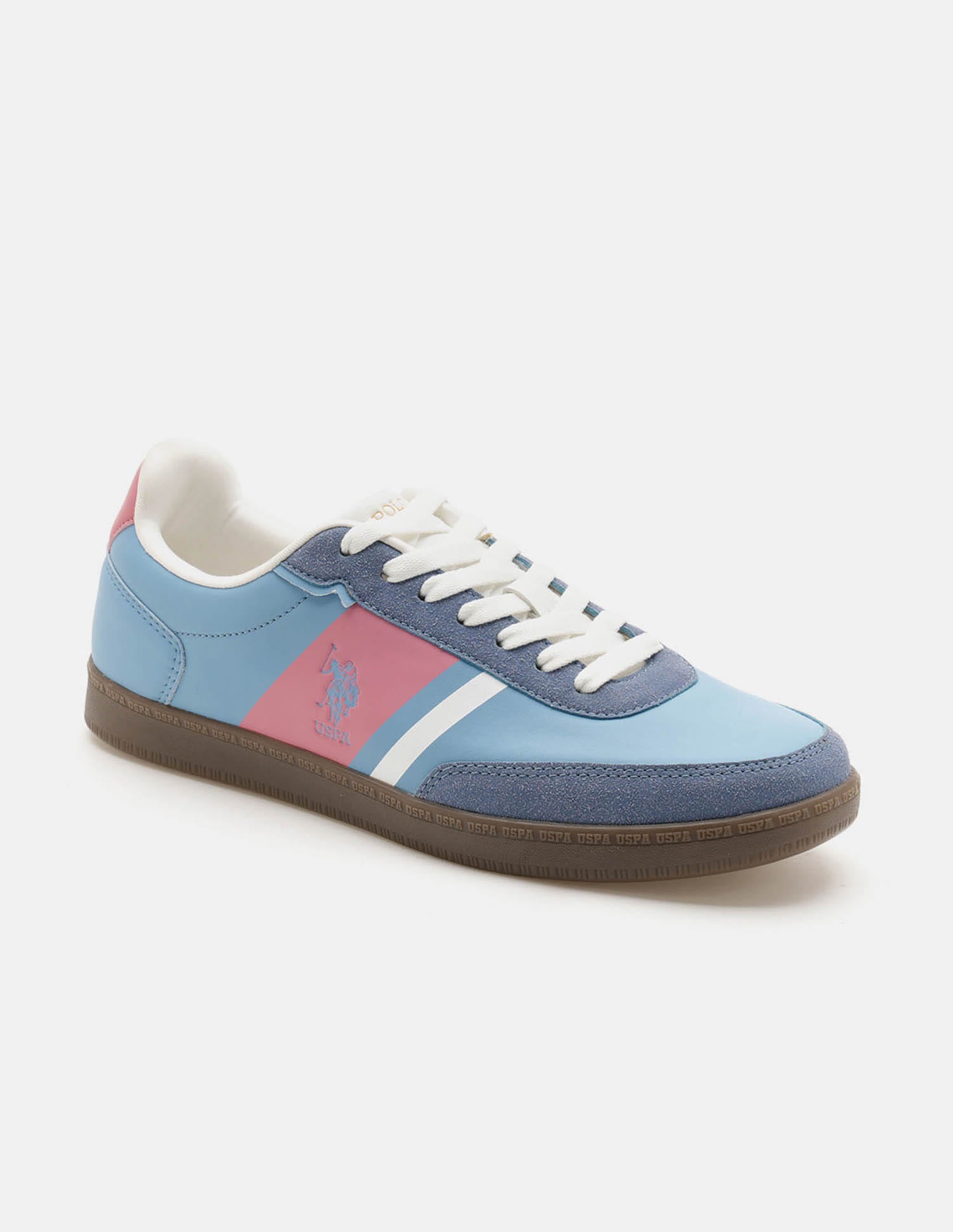 Men Hilton Colour Blocked Sneakers Blue - U.S. Polo Assn. India | Large