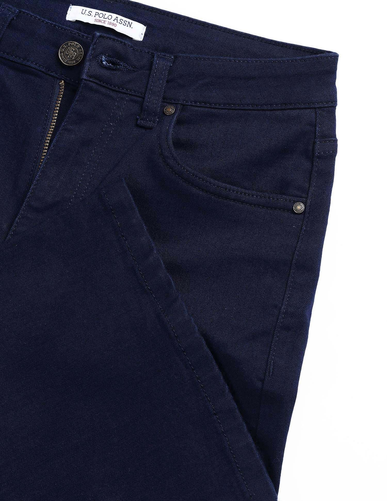 High Rise Flared Fit Jeans Raw Blue - U.S. Polo Assn. India | Large
