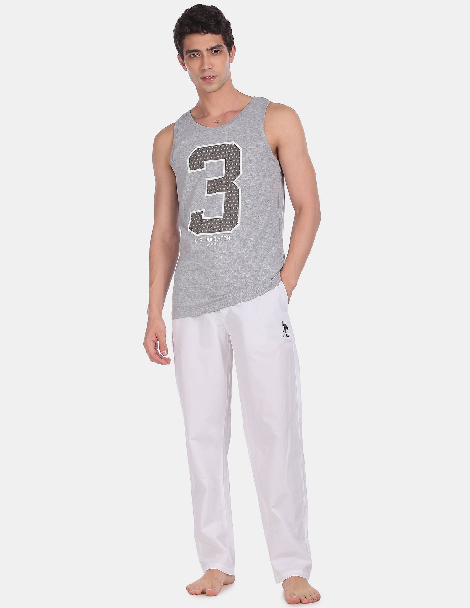 Cotton Comfort Fit I617 Vest - Pack Of 1 Grey - U.S. POLO ASSN. | Large