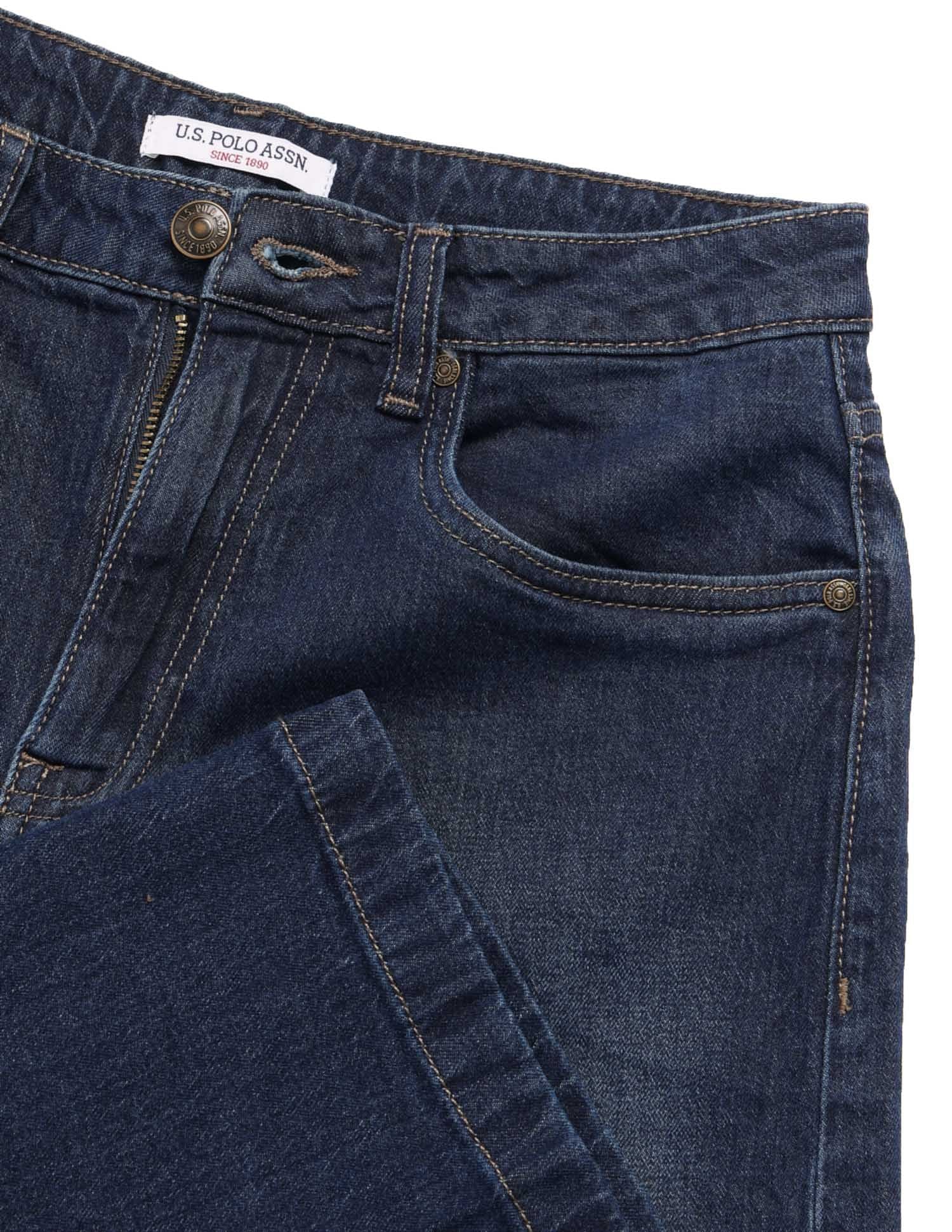 High Rise Wide Leg Jeans Dark Blue - U.S. Polo Assn. India | Large