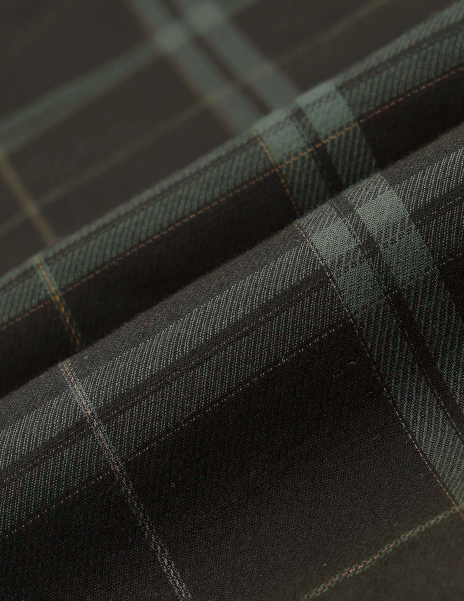 Grid Tattersall Checked Pure Cotton Shirt Dark Olive - U.S. POLO ASSN. | Large