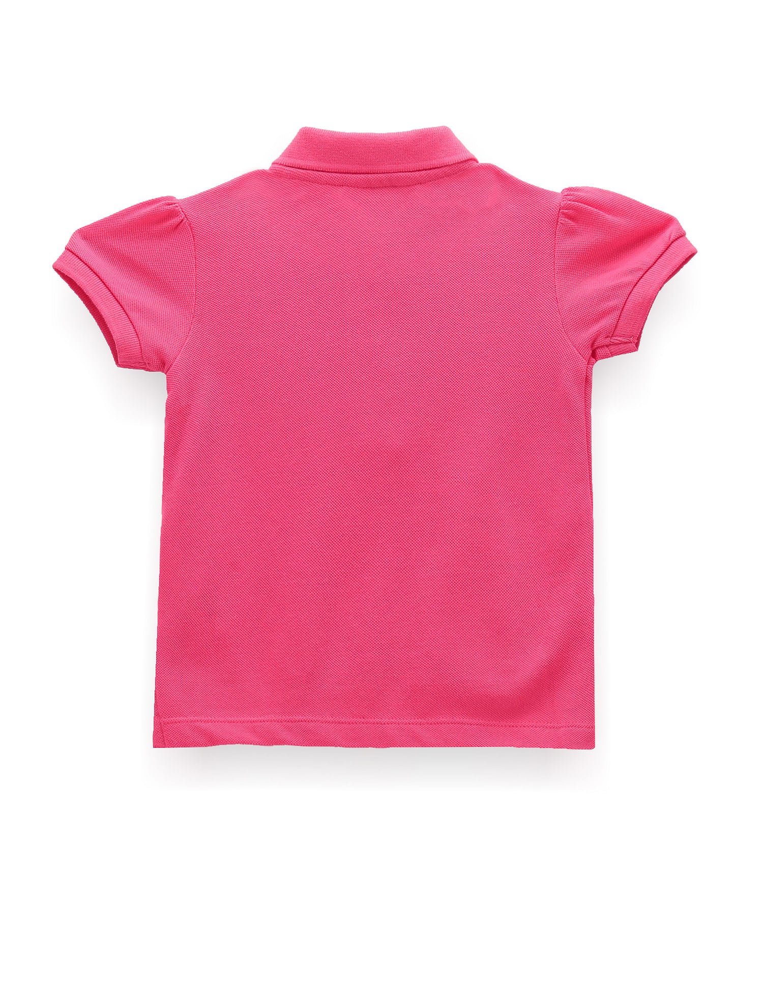 Girls Ruffled Placket Polo Shirt Fuchsia - U.S. POLO ASSN. | Large