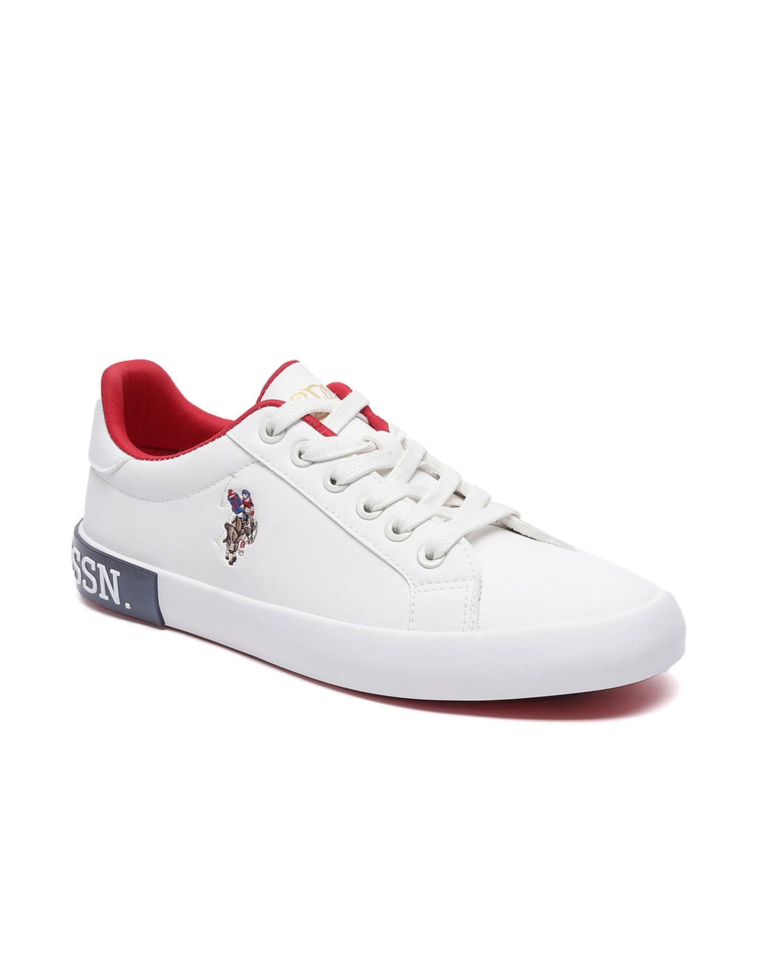 Women Round Toe Logo Aubrey 2.0 Sneakers White - U.S. Polo Assn. India | Large