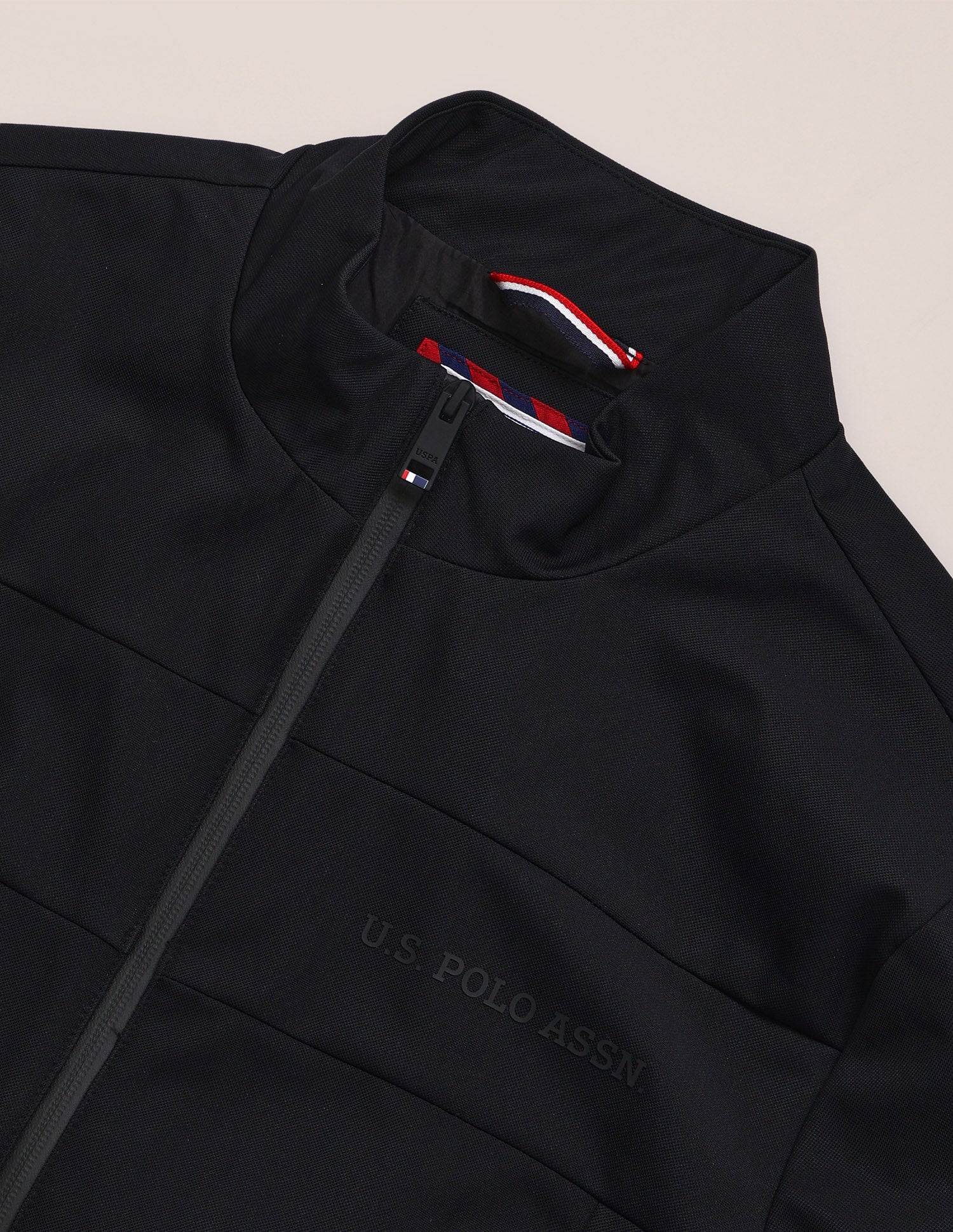 Solid Regular Fit Jacket Black - U.S. POLO ASSN. | Large