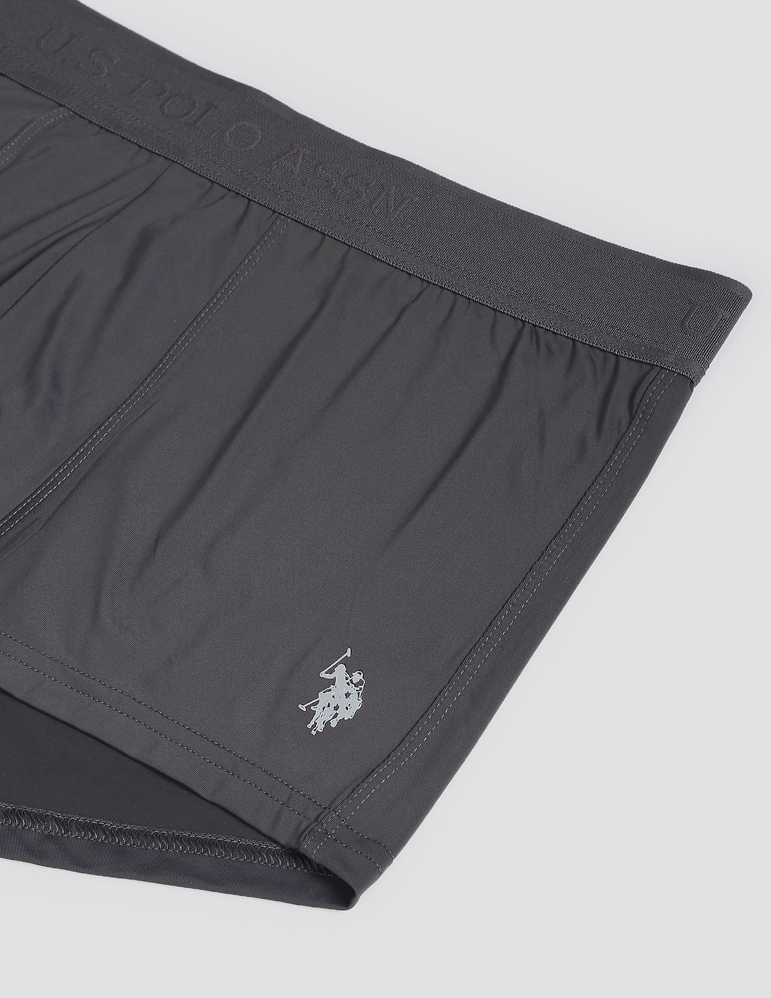Nylon Stretch Moisture Wicking AT001 Active Trunks - Pack Of 1 Dark Grey - U.S. POLO ASSN. | Large