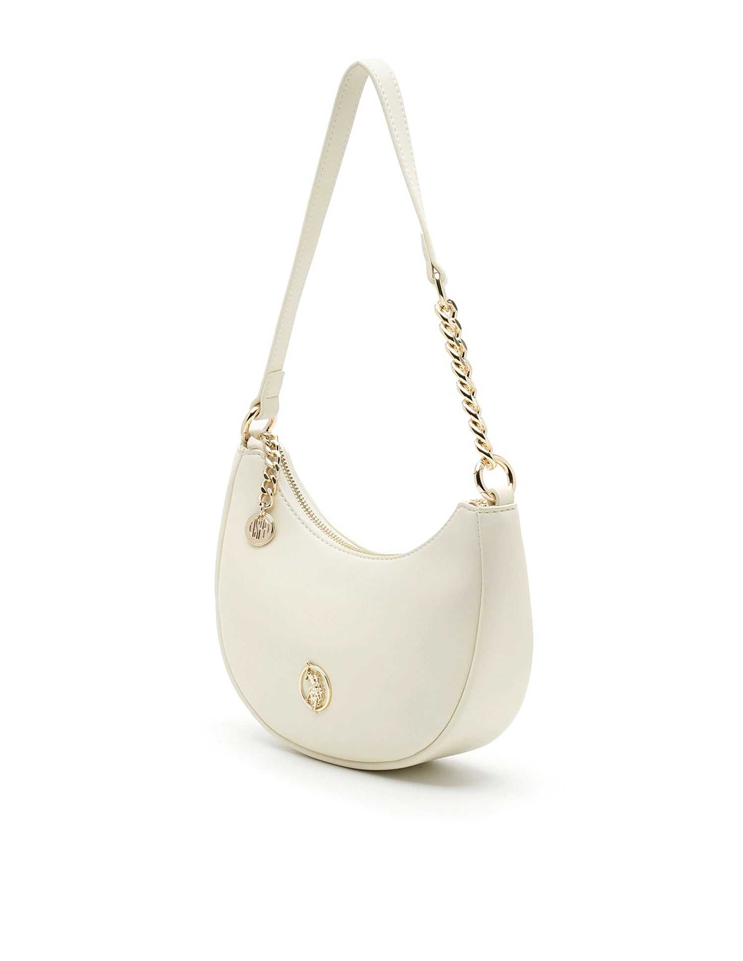 Miranda Textured Shoulder Bag Beige - U.S. POLO ASSN. | Large