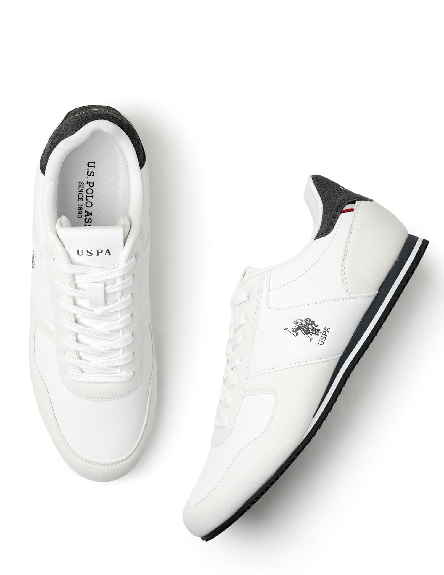 Men Sorrento White Retro Sneakers White - U.S. Polo Assn. India | Large