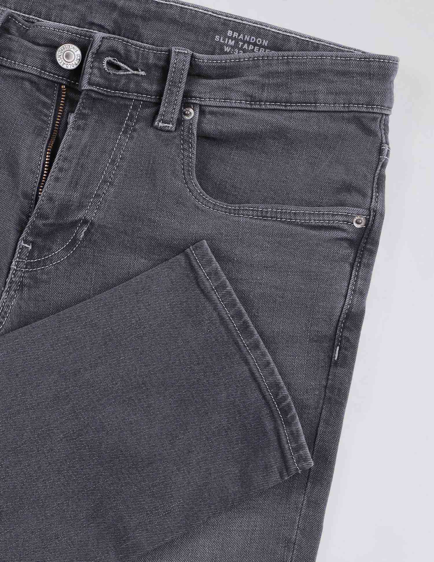 Brandon Slim Tapered Black Jeans Black - U.S. Polo Assn. India | Large