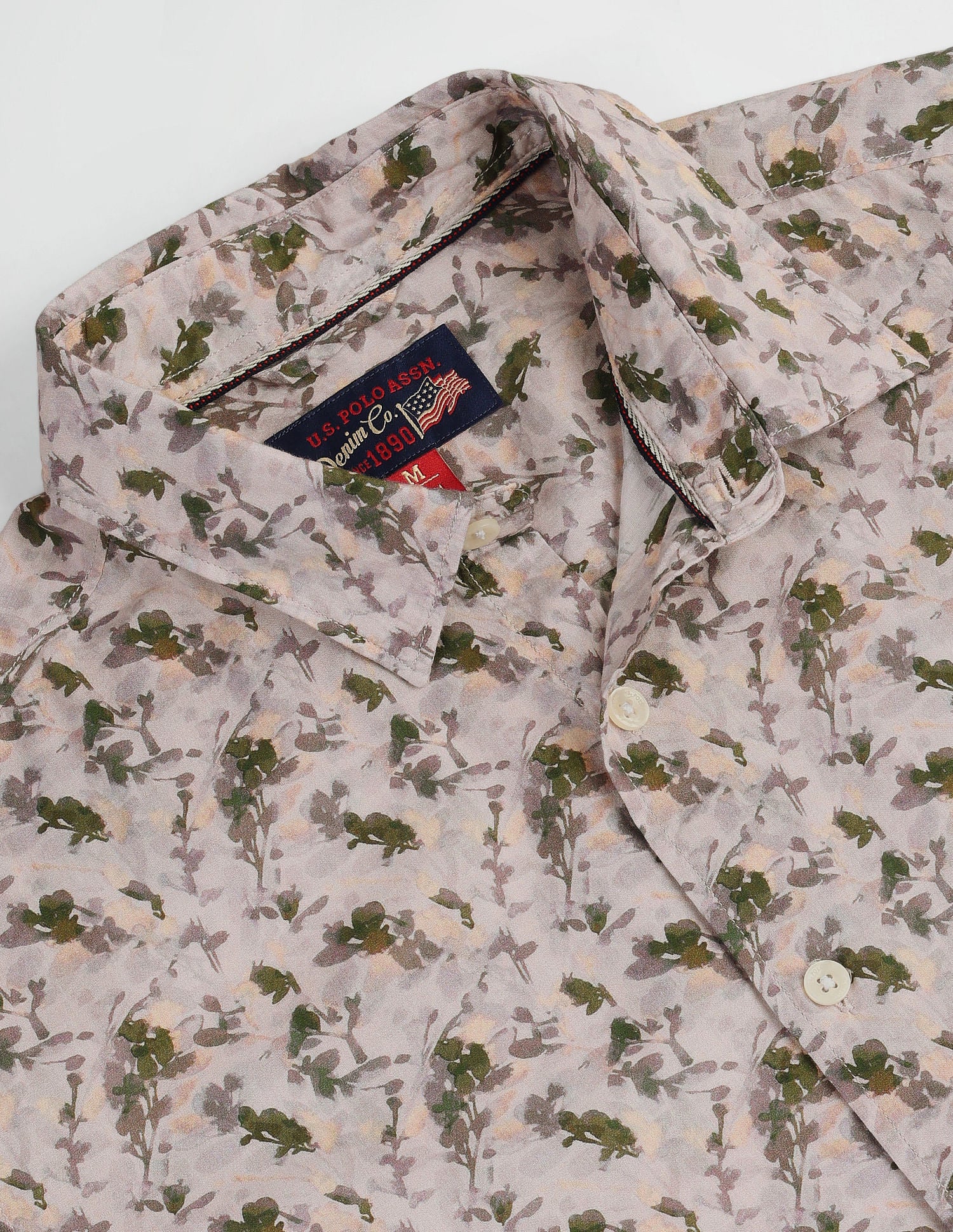 Floral Print Shirt Beige - U.S. POLO ASSN. | Large