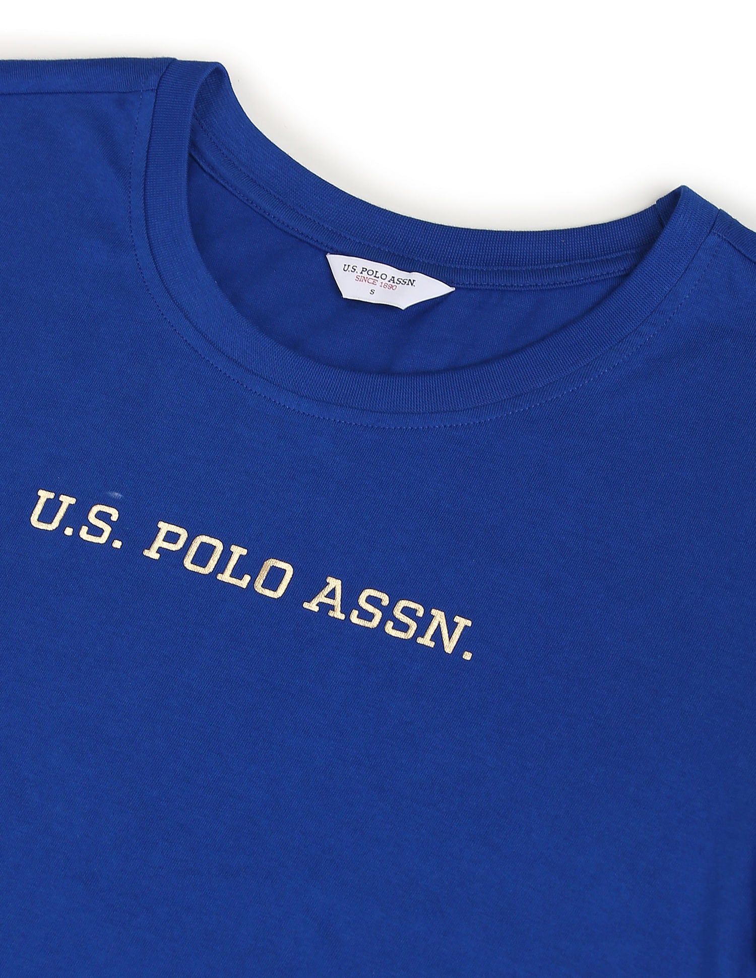 Brand Print Slim Fit T-Shirt Royal Blue - U.S. POLO ASSN. | Large