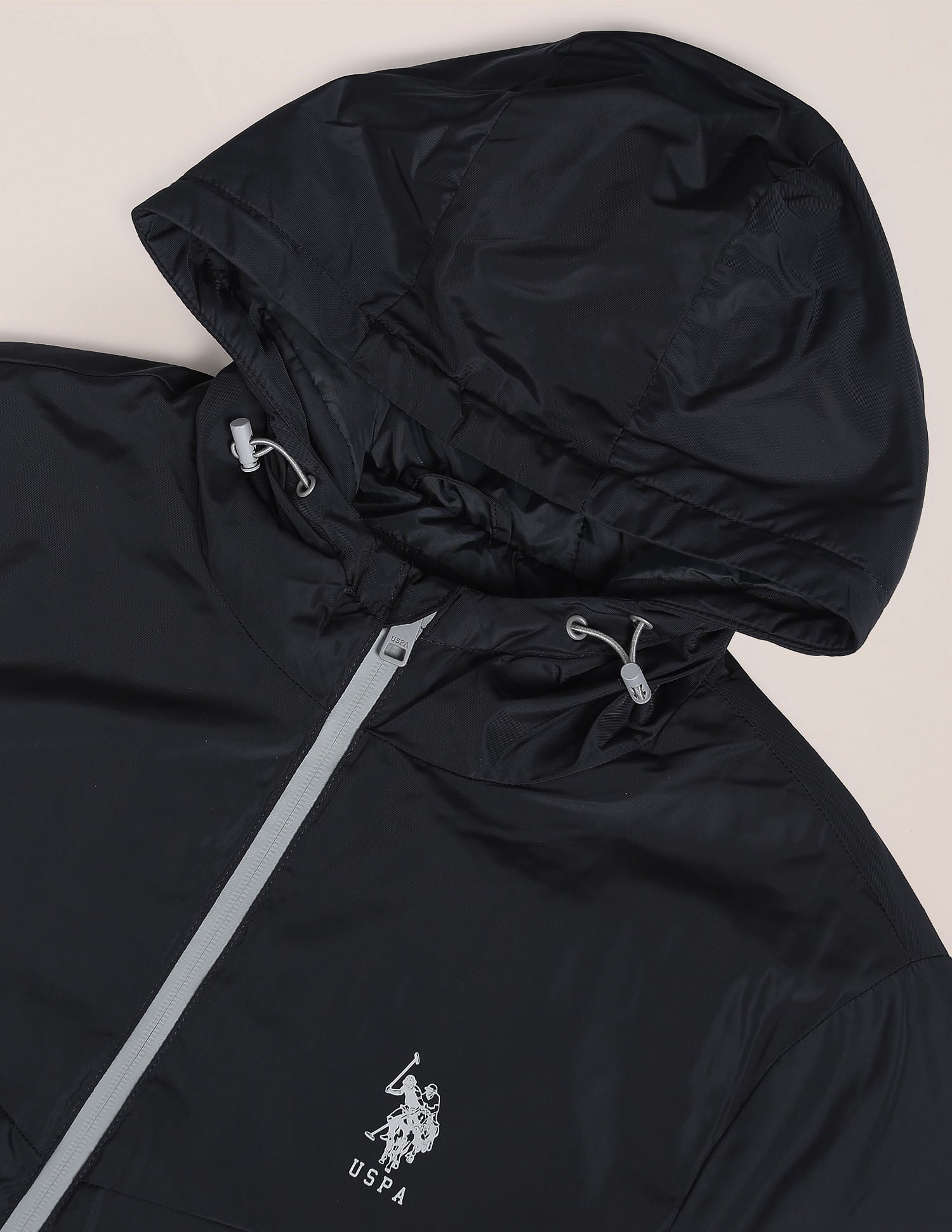 Solid Hooded Jacket Navy - U.S. POLO ASSN. | Large