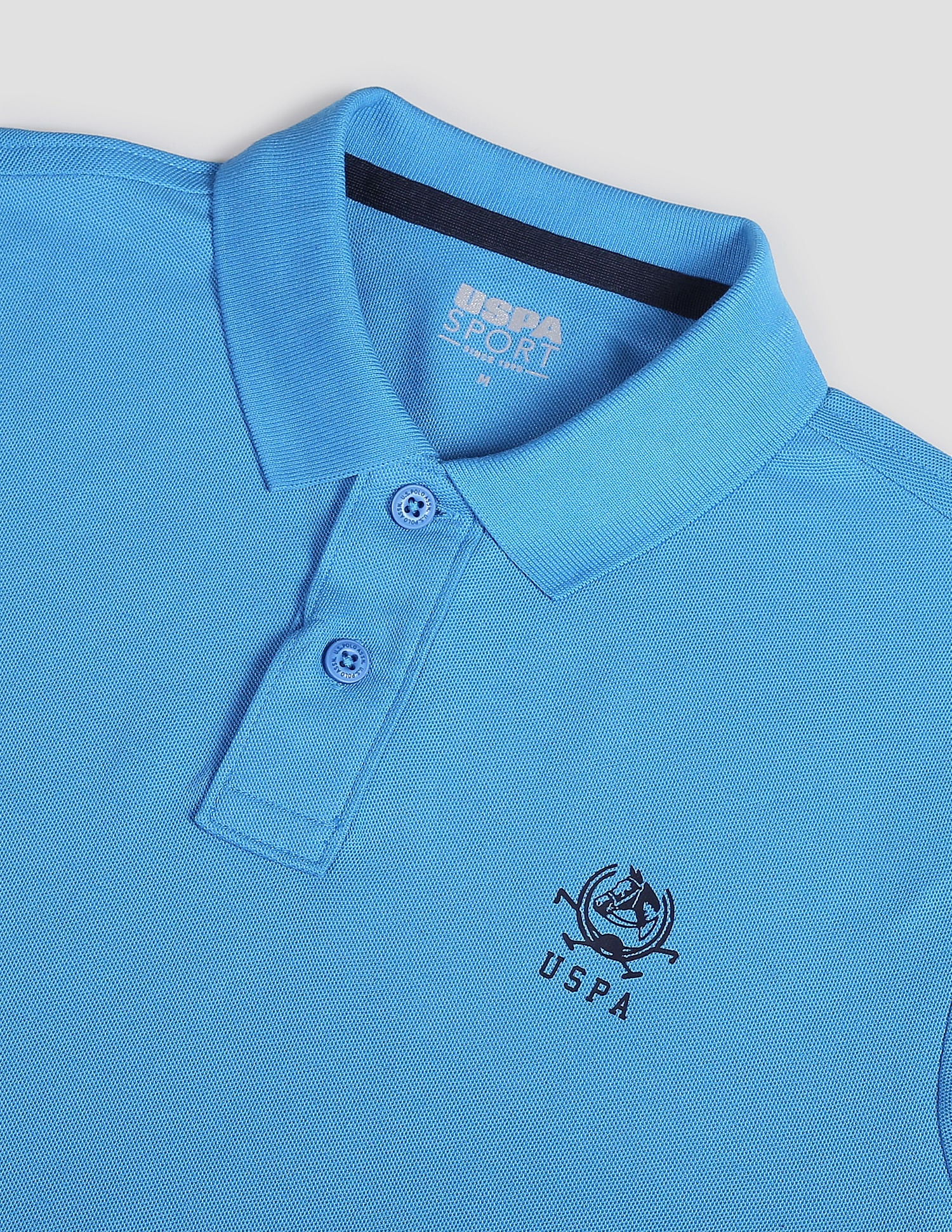 Panelled Athleisure Polo Shirt Blue - U.S. Polo Assn. India | Large