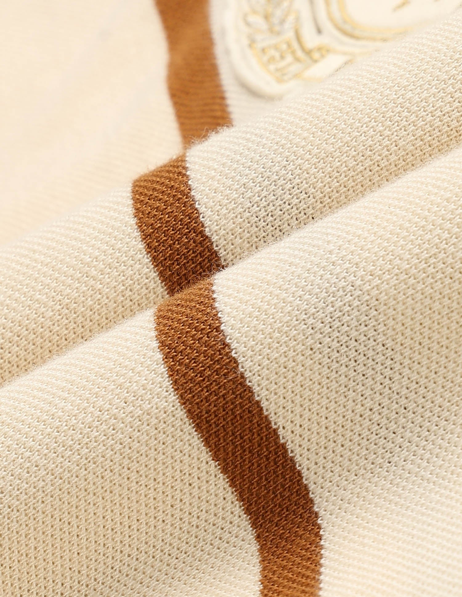 Boys Vertical Striped Pure Cotton T Shirt Ecru - U.S. POLO ASSN. | Large