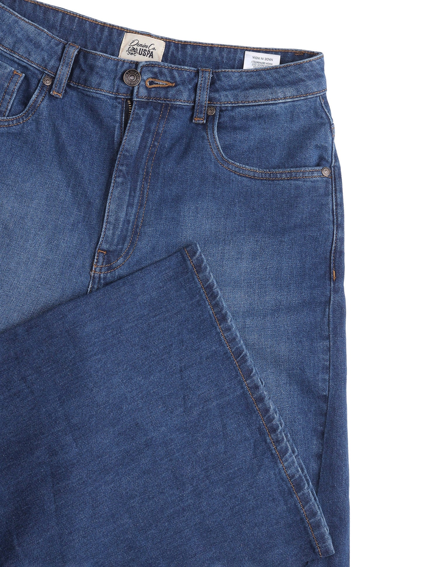 High Rise Wide Leg Fit Jeans Dark Blue - U.S. Polo Assn. India | Large