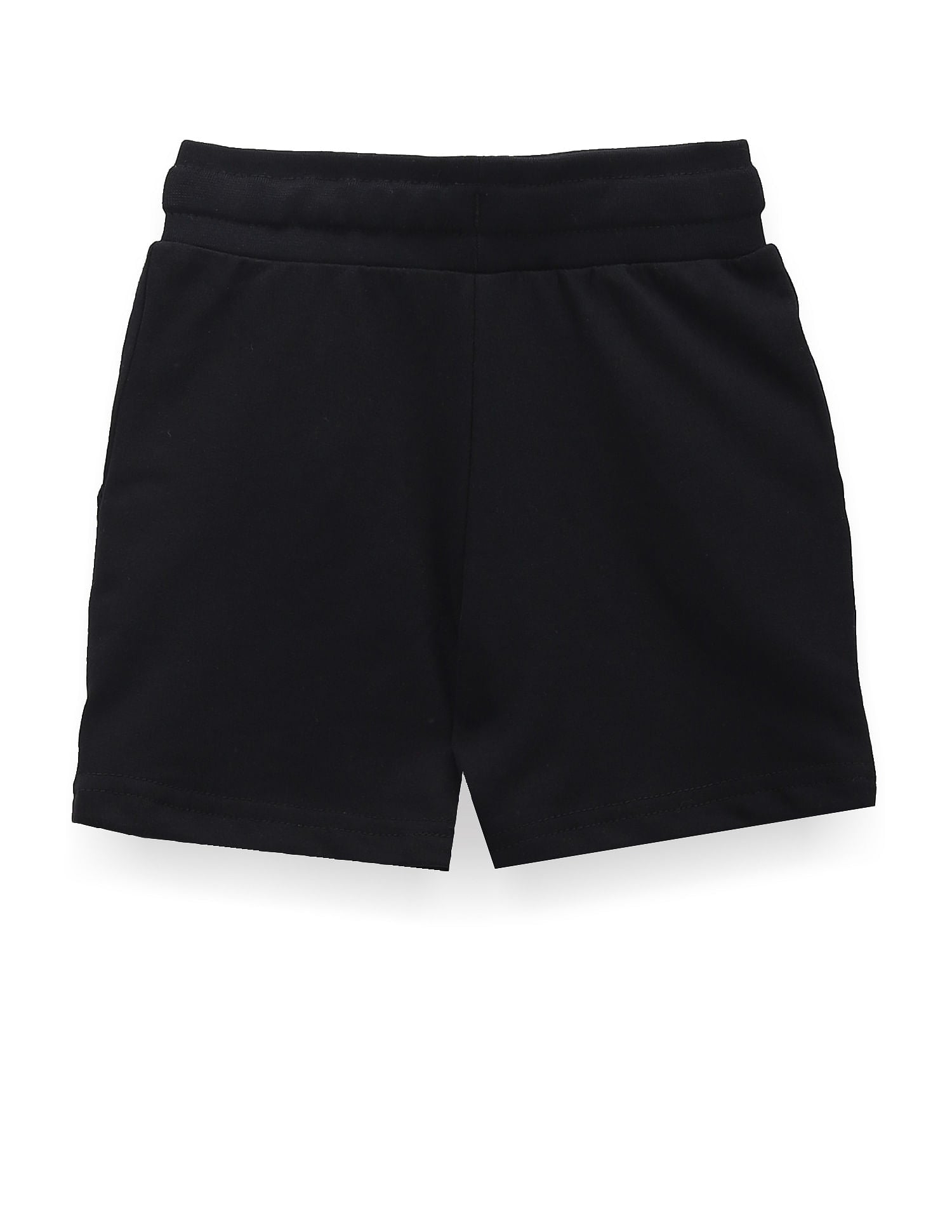 Boys Brand Print Cotton Shorts Black - U.S. Polo Assn. India | Large