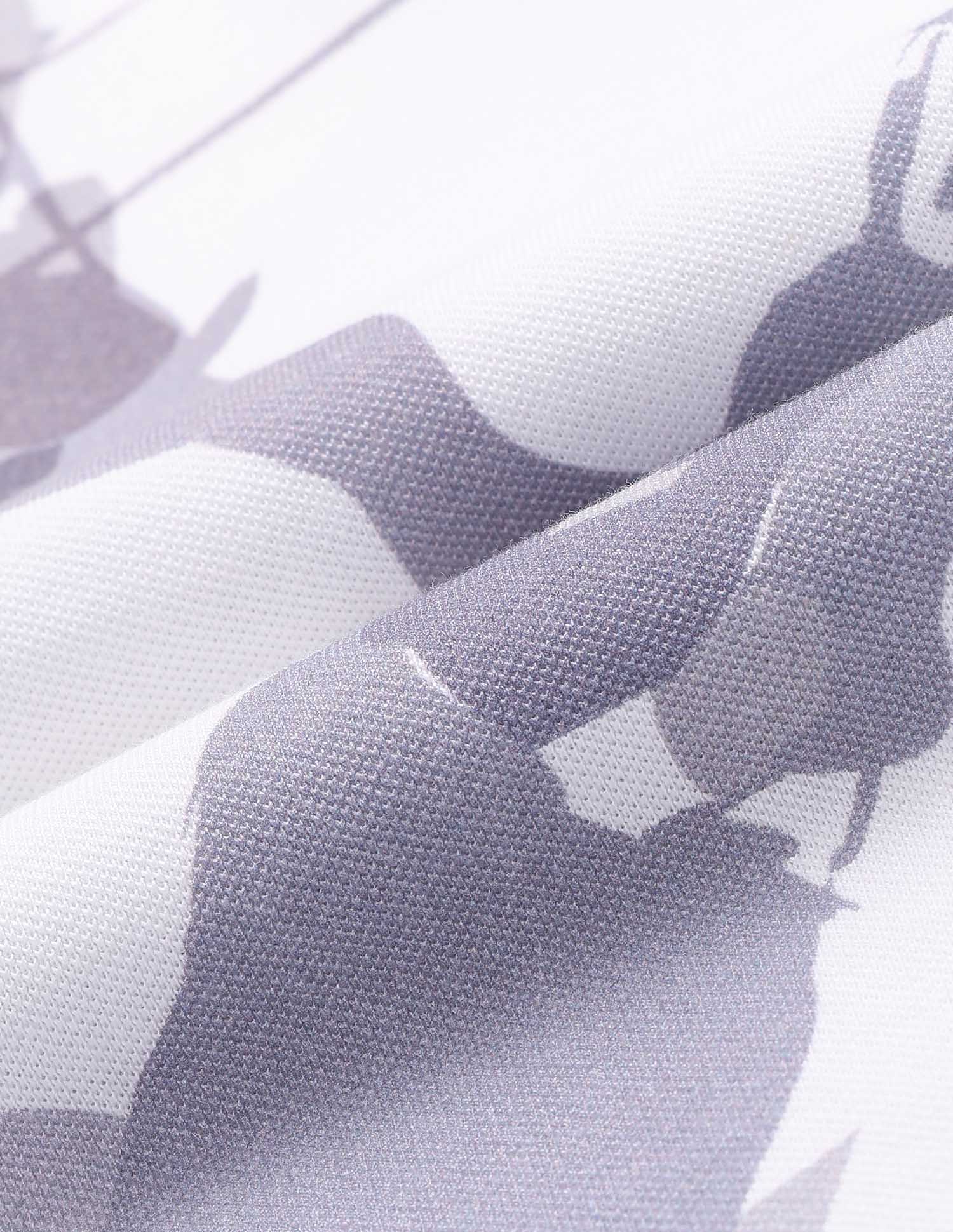 All-Over Printed Pure Cotton Polo Shirt Grey - U.S. POLO ASSN. | Large