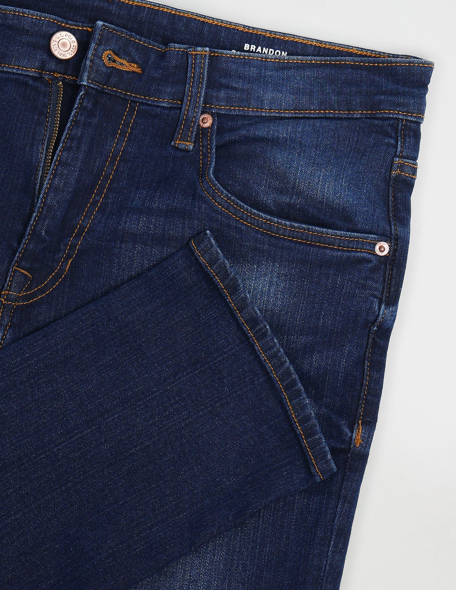 Brandon Slim Tapered Blue Jeans Blue - U.S. Polo Assn. India | Large