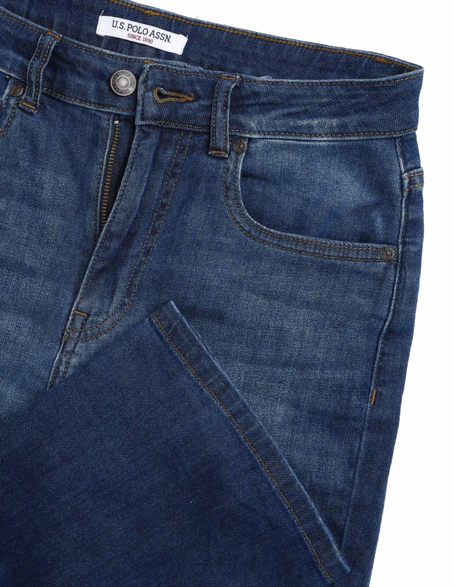 High Rise Skinny Bootcut Fit Jeans Blue - U.S. POLO ASSN. | Large