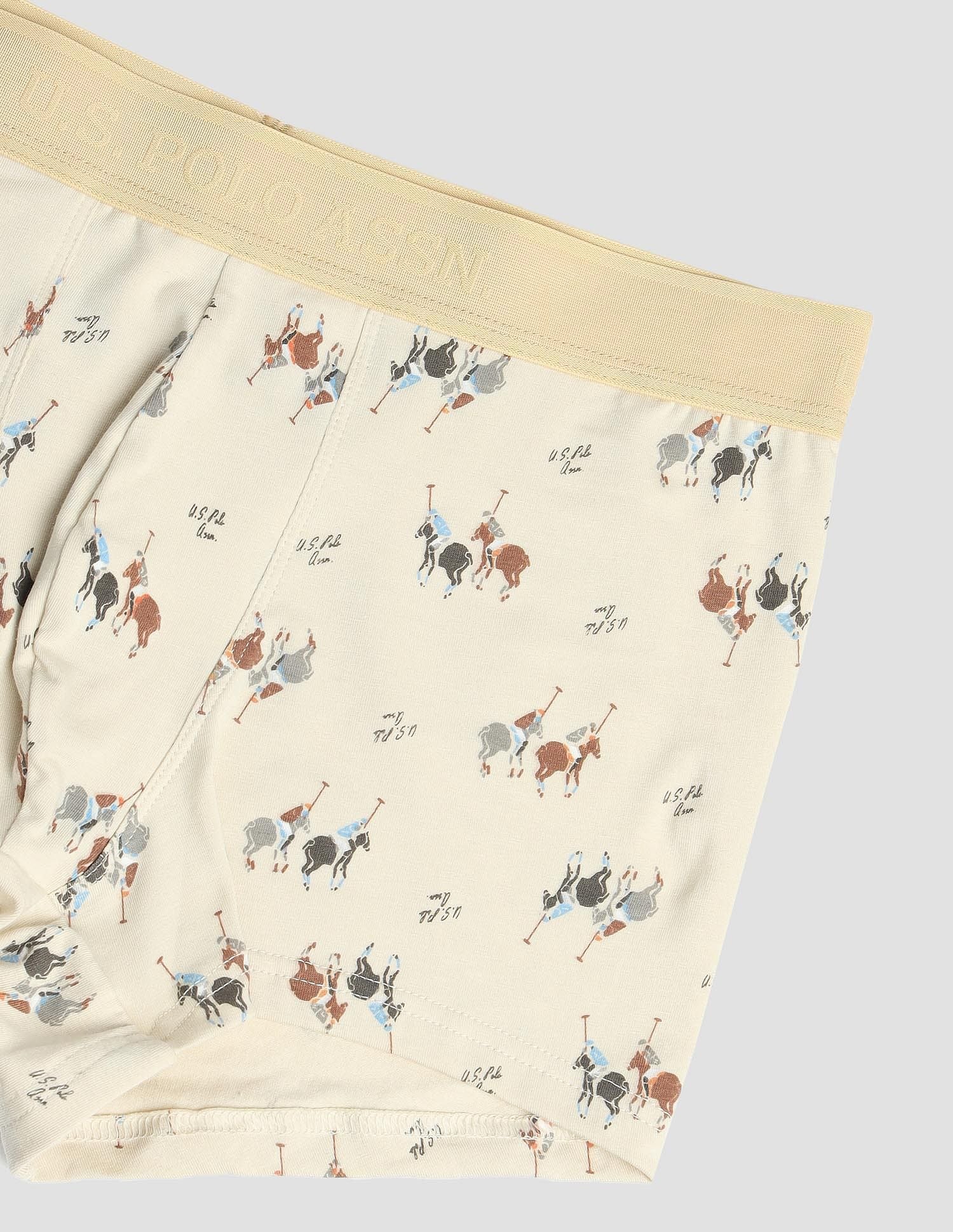 Anti Microbial Printed PT005 Trunks - Pack of 1 Beige - U.S. POLO ASSN. | Large