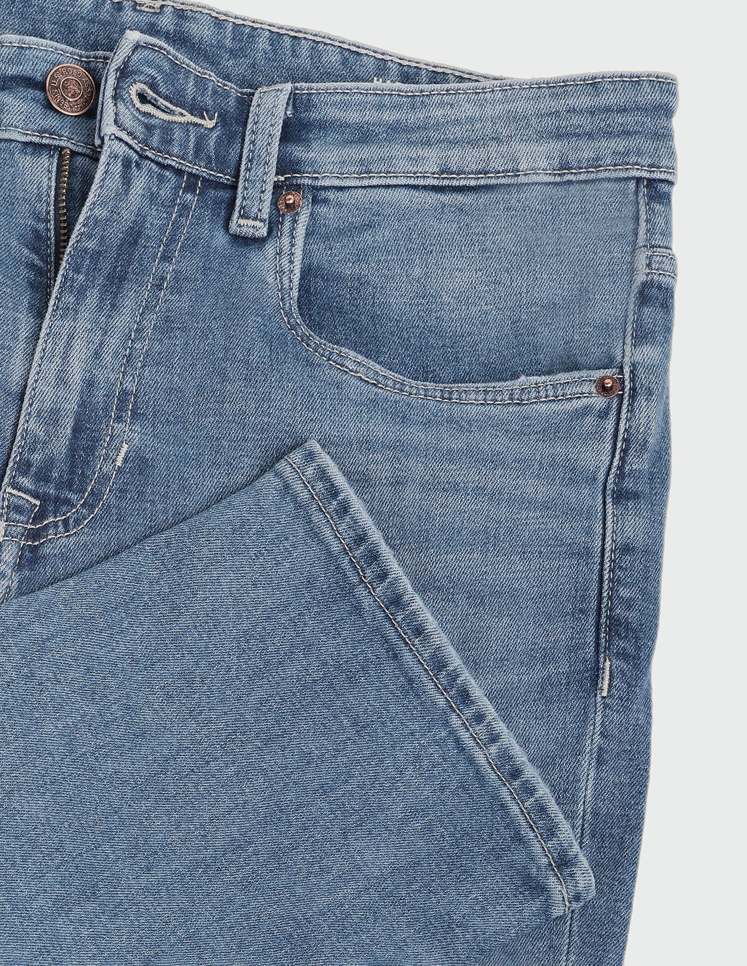 Harold Slim Straight Fit Blue Jeans Blue - U.S. Polo Assn. India | Large