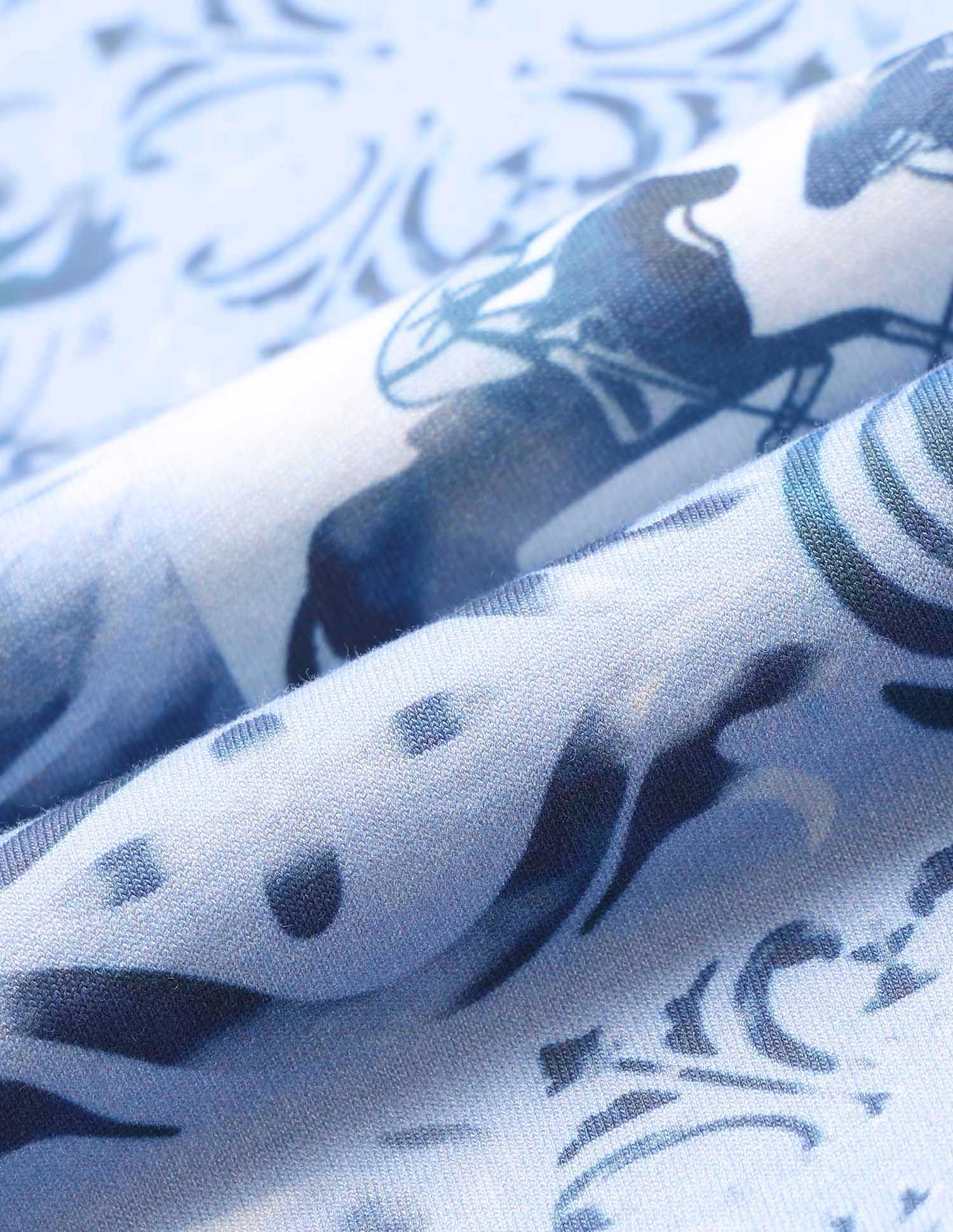 Boys Regular Fit All-Over Printed T-Shirt Blue - U.S. POLO ASSN. | Large