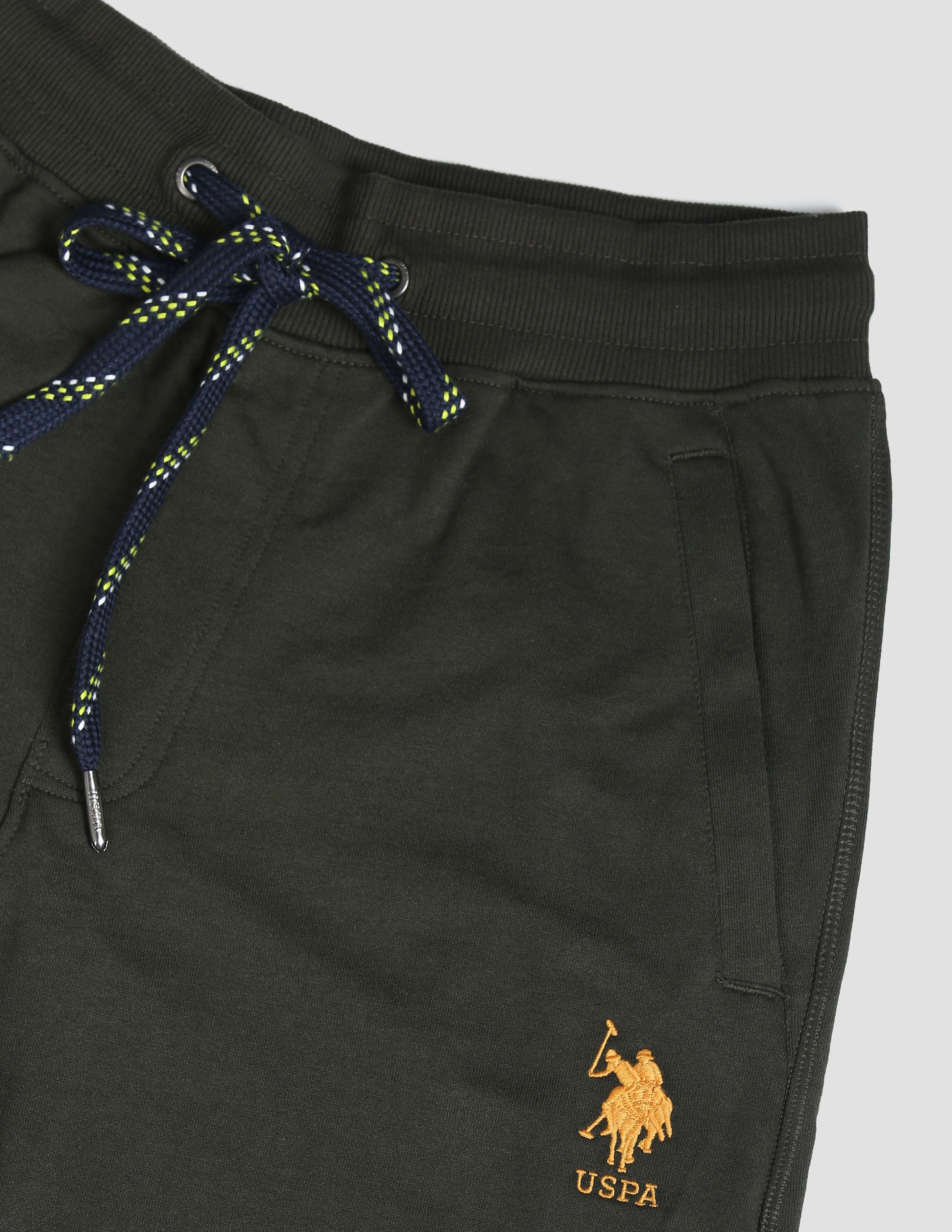 Mid Rise Drawstring Waist I604 Joggers - Pack Of 1 Olive - U.S. POLO ASSN. | Large