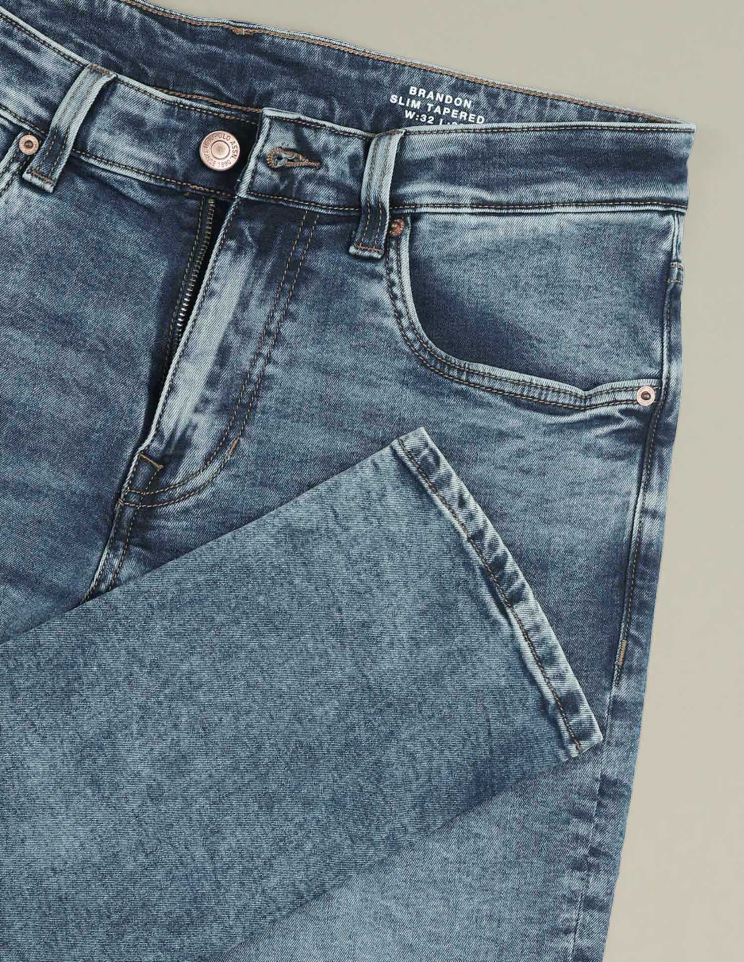 Brandon Slim Tapered Fit Jeans Blue - U.S. POLO ASSN. | Large